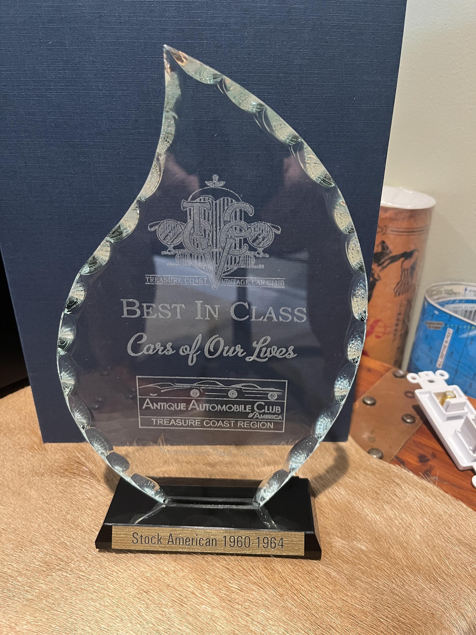 Winning best in class at car show