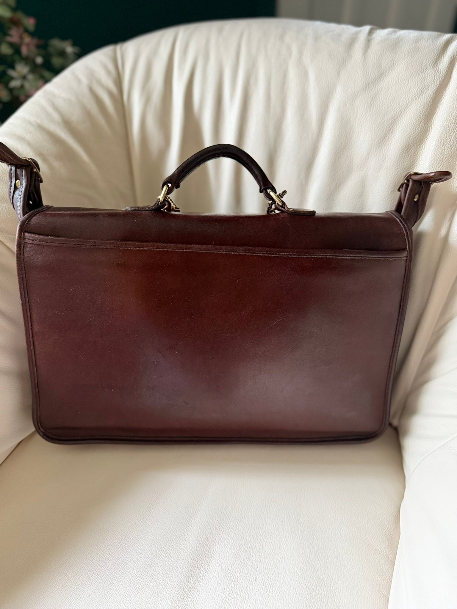 Restored 1994 Coach Metropolitan briefcase to mahogany patina