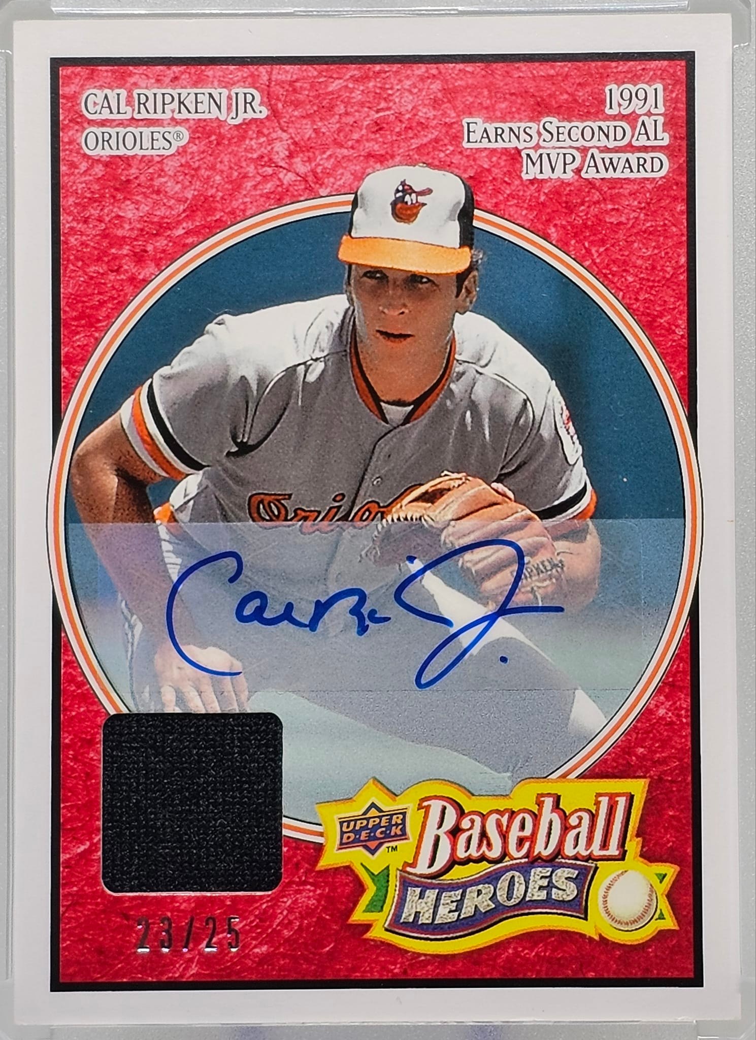 Cal Ripken UD patch auto