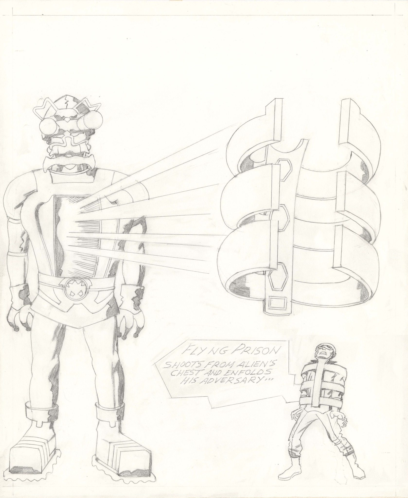Jack Kirby's original design sheets from Ruby-Spears studio