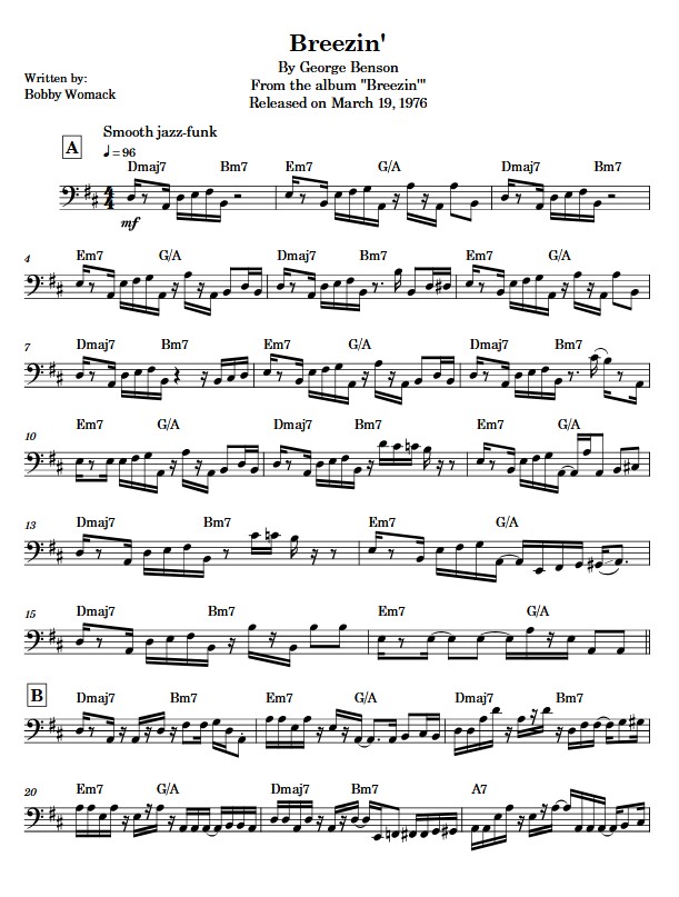 In terms of numbers, this transcription of George Benson's version