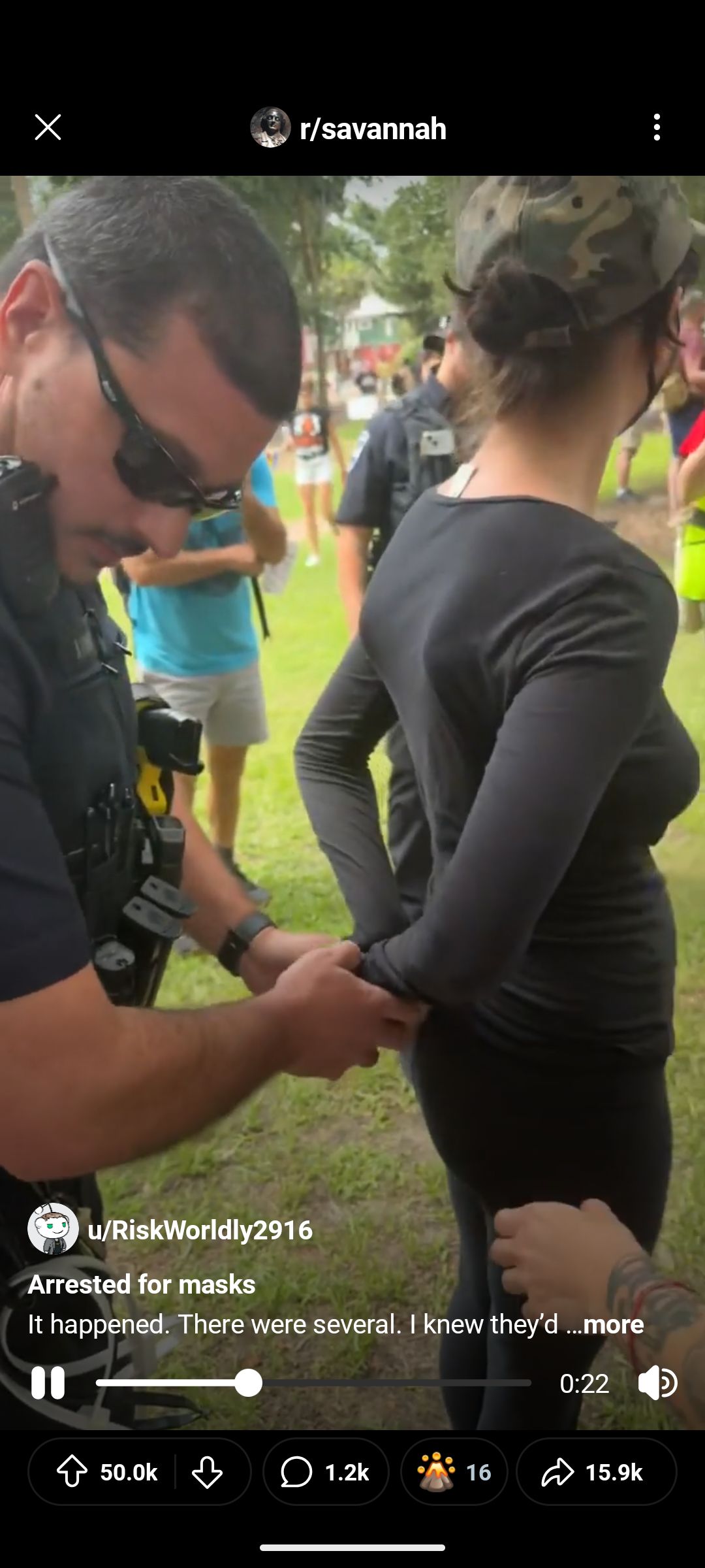 titok. panafriwoke police arrest lady with sunny dress Woman detained for wearing mask at Georgia protest BDay25