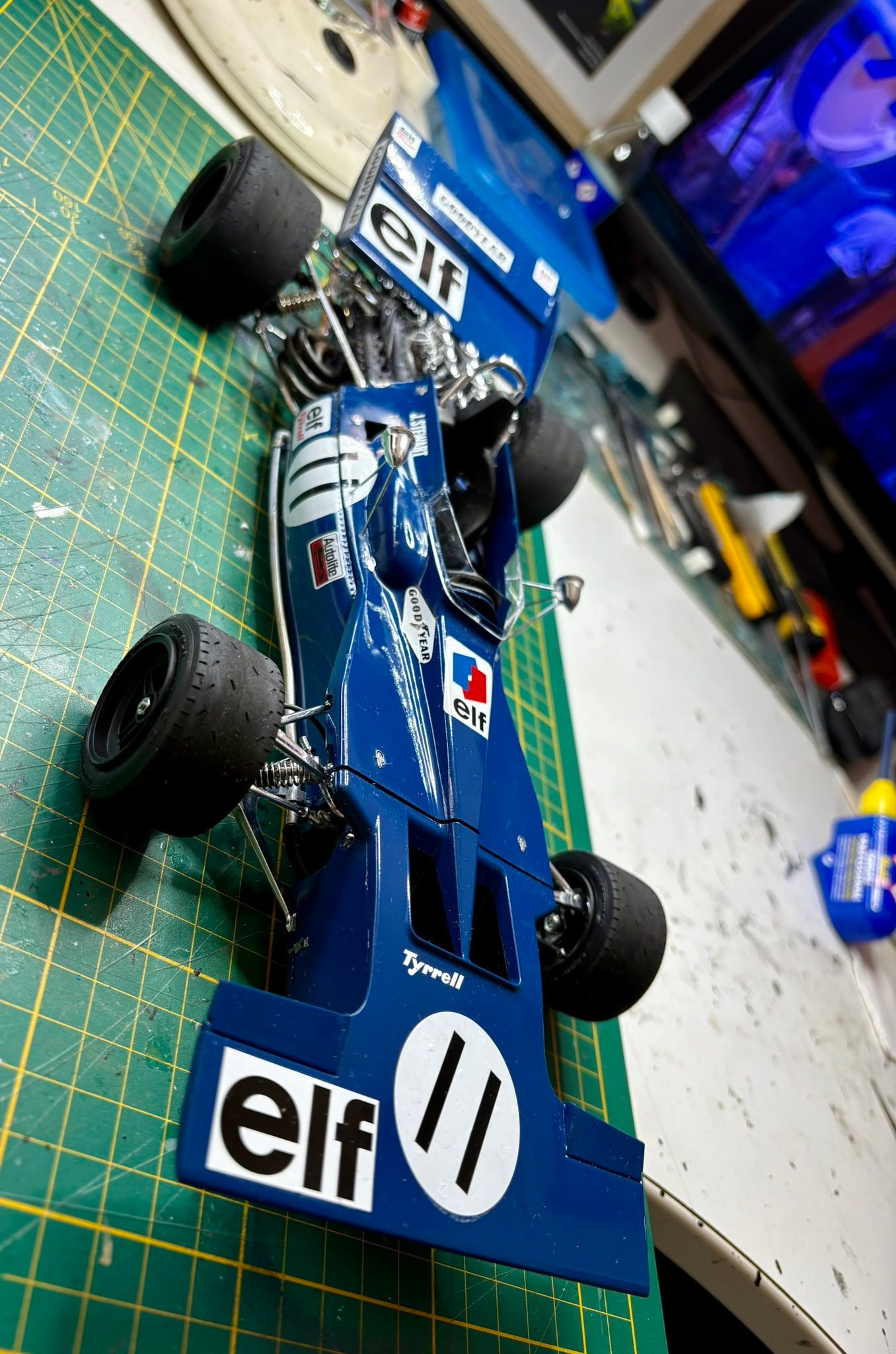 Tamiya 1:12 Tyrrell 003, version Jacky Stewart in Monaco GP