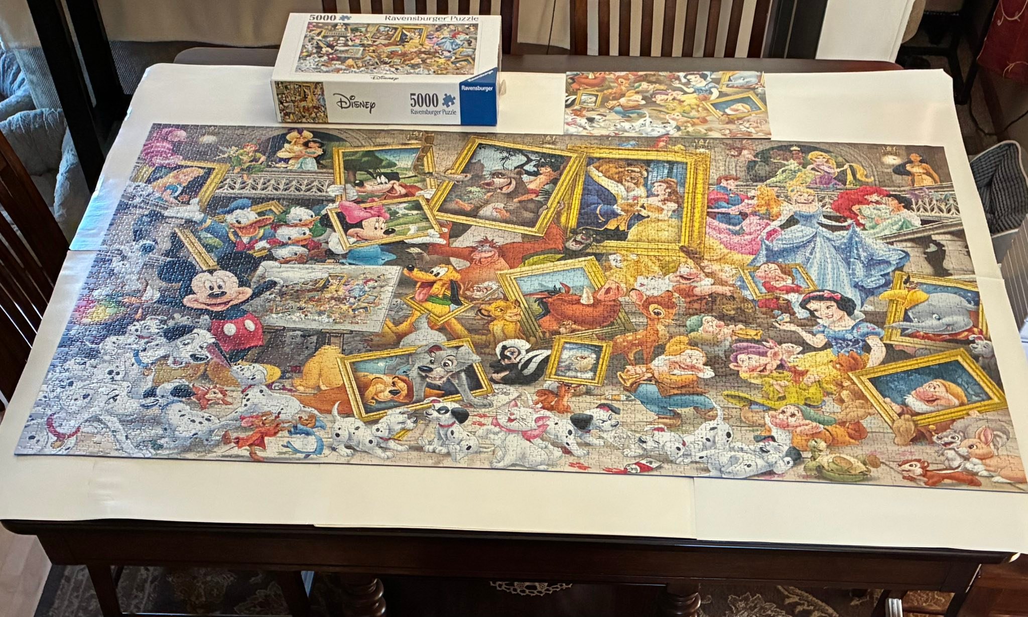 Finished 5,000 piece Disney jigsaw puzzle by Ravensburger