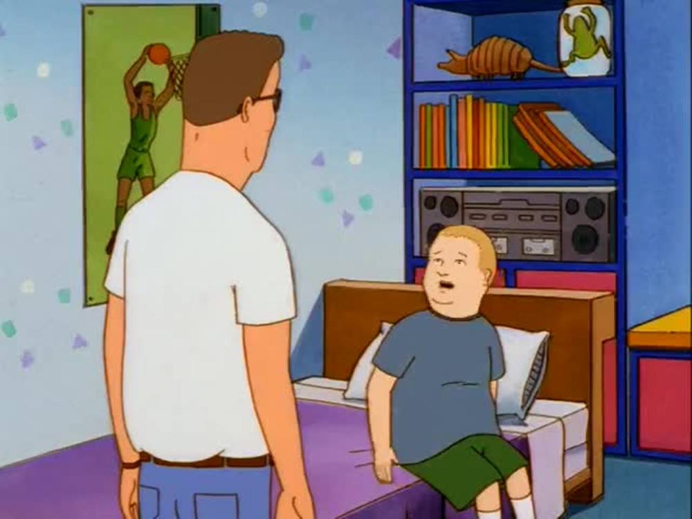 King of the Hill animation error in s4 ep22
