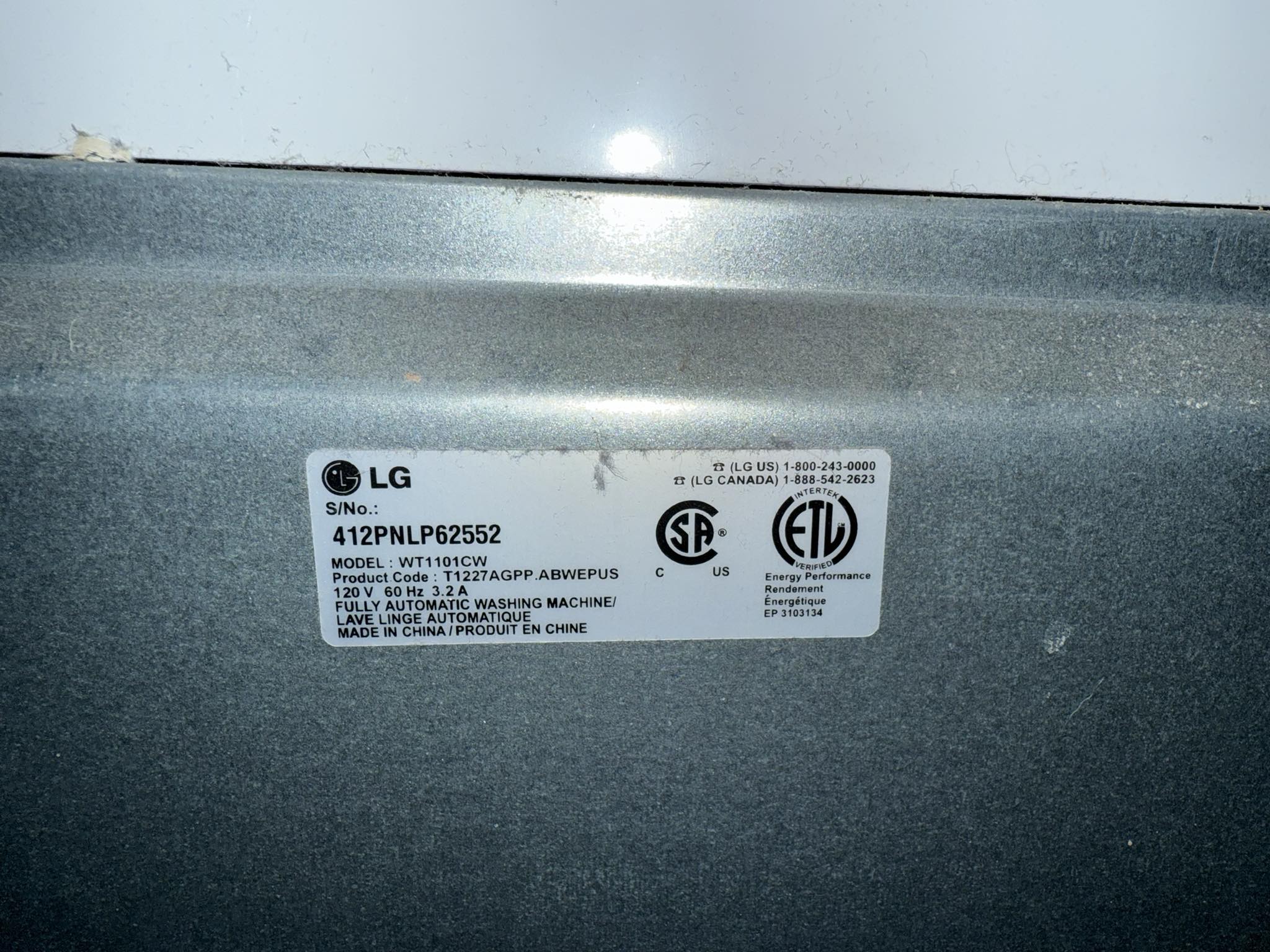 LG Top Load Washer Wash Plate Assembly – Fits WT1701CV, WT5101HW, WT4970CW, WT5680HWA