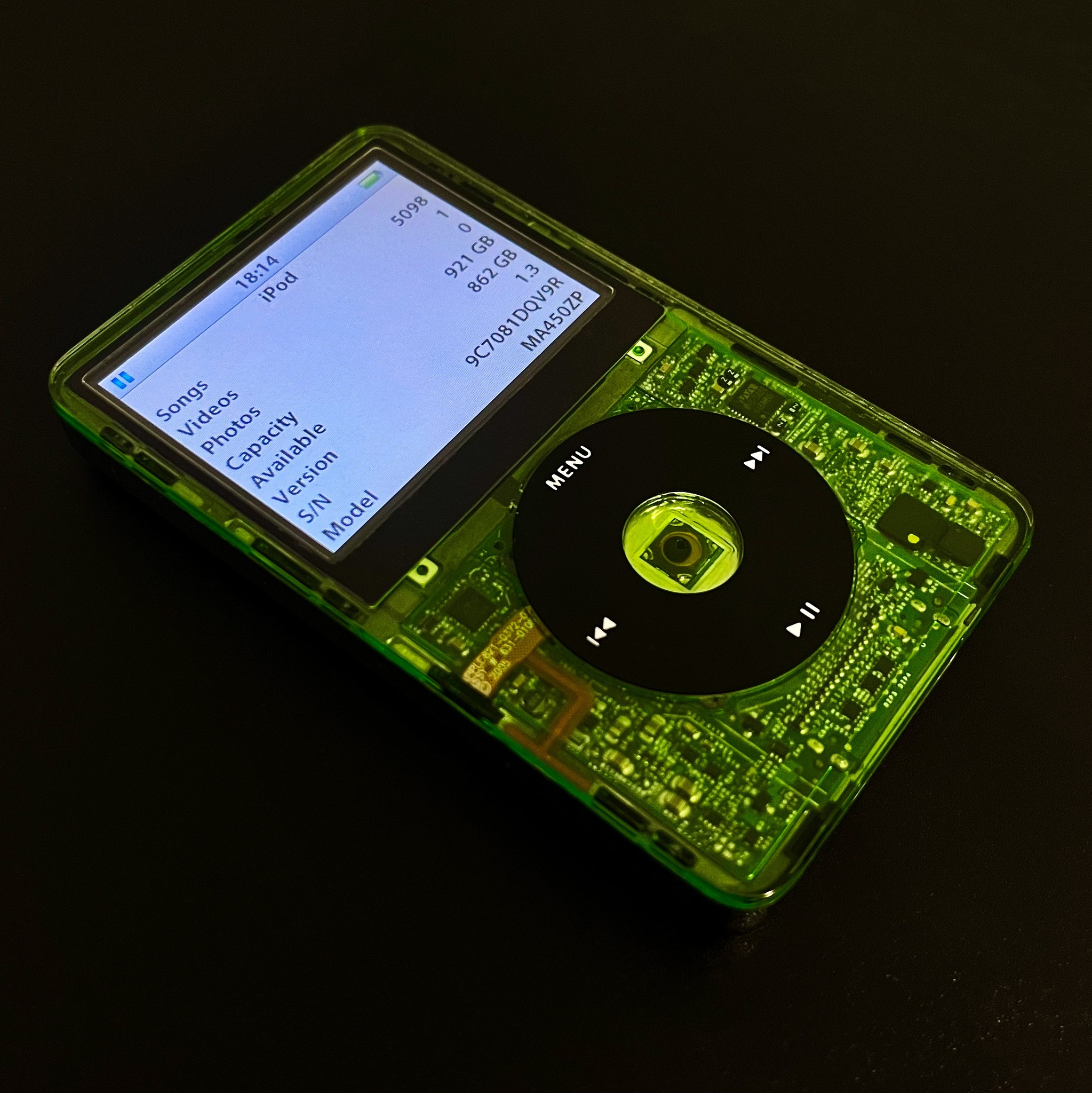Modified 5.5th gen iPod Classic with 1TB storage and laser engraving