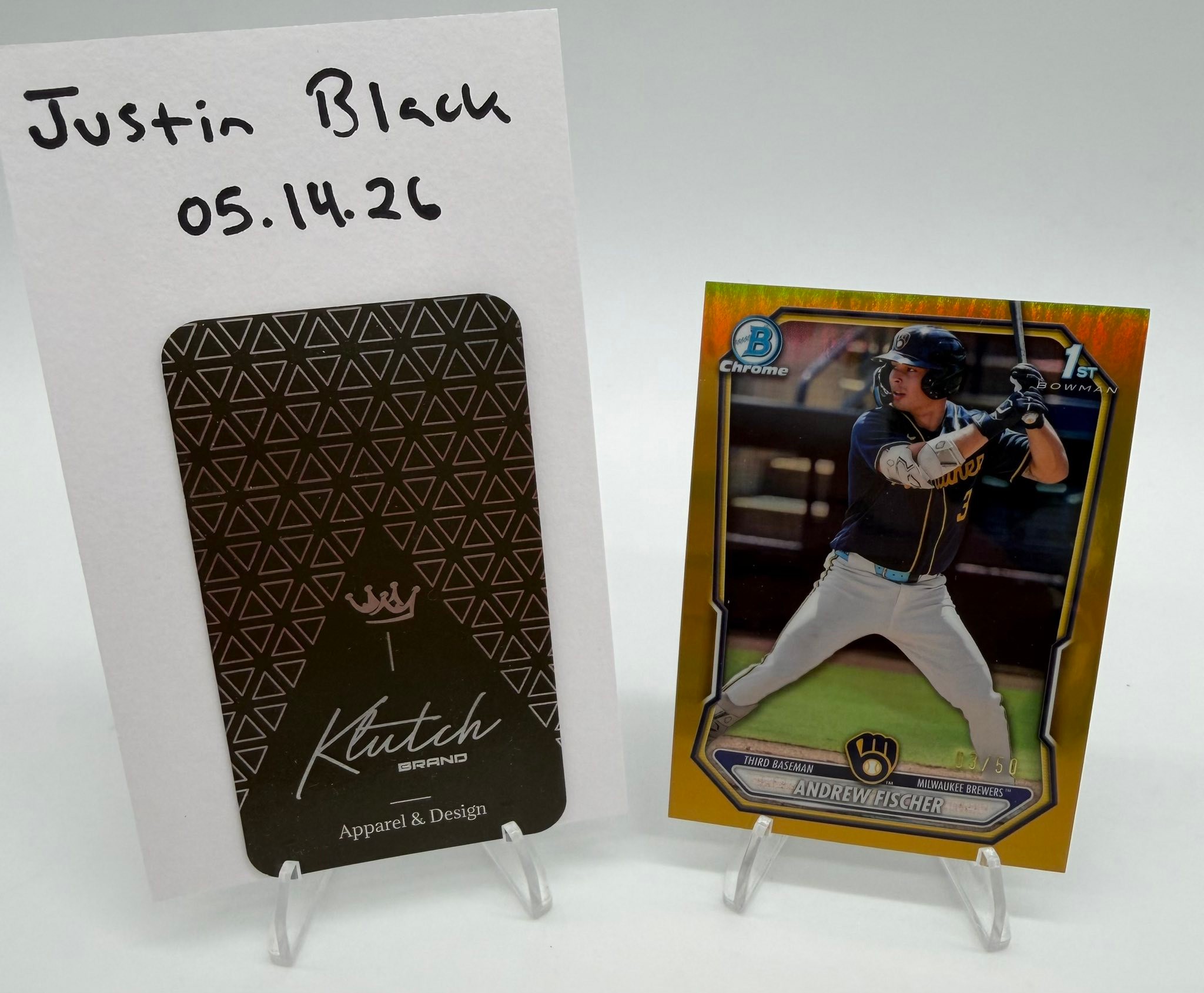 2026 Bowman Chrome Andrew Fischer true gold card