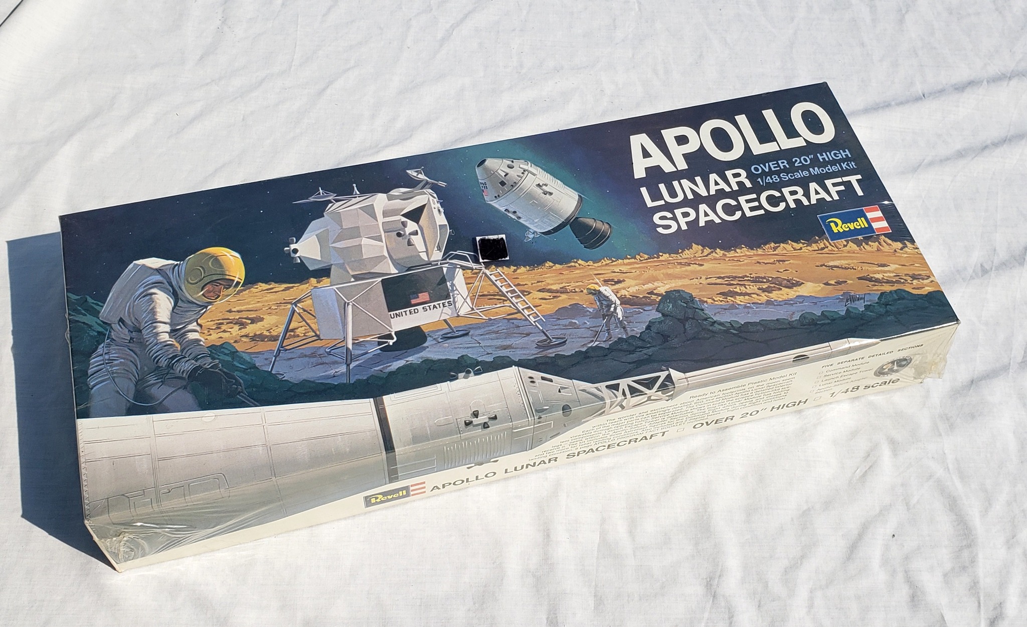 Original Apollo spacecraft model kit box by Revell