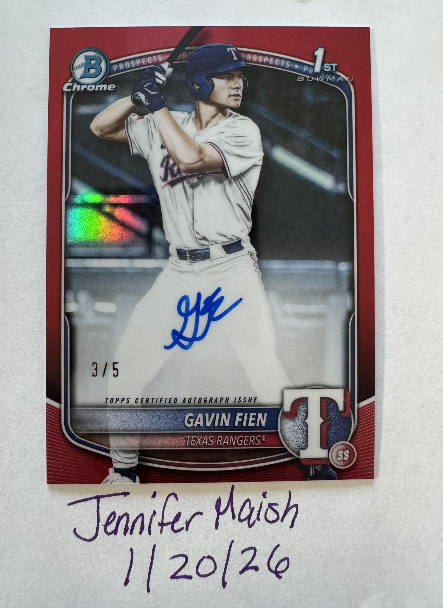 GAVIN KILEN BOWMAN 1ST CHROME 200/499 AUTOGRAPH