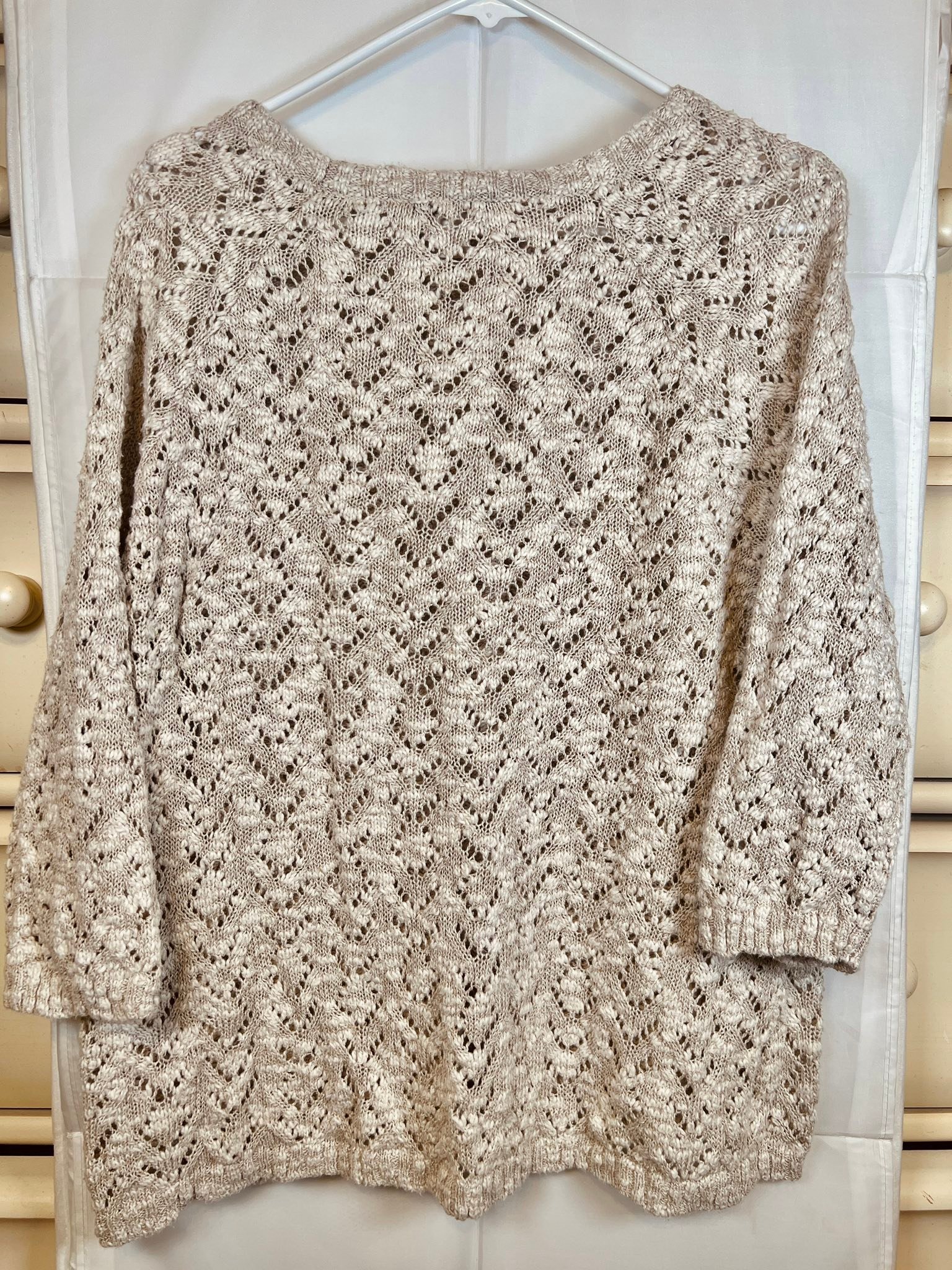 Coldwater Creek Cotton Linen Large Sweater $18, includes shipping 