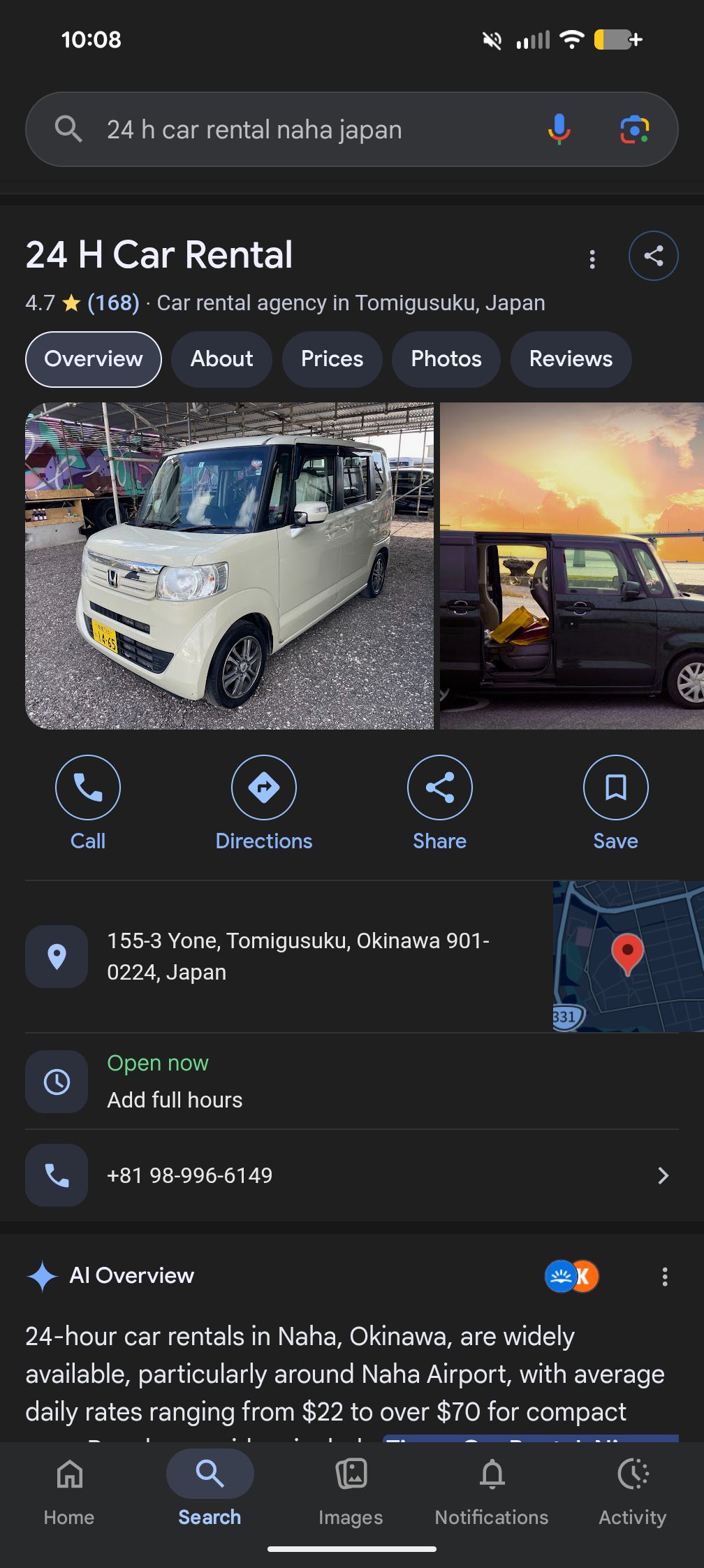 Rakuraku rental car experience?