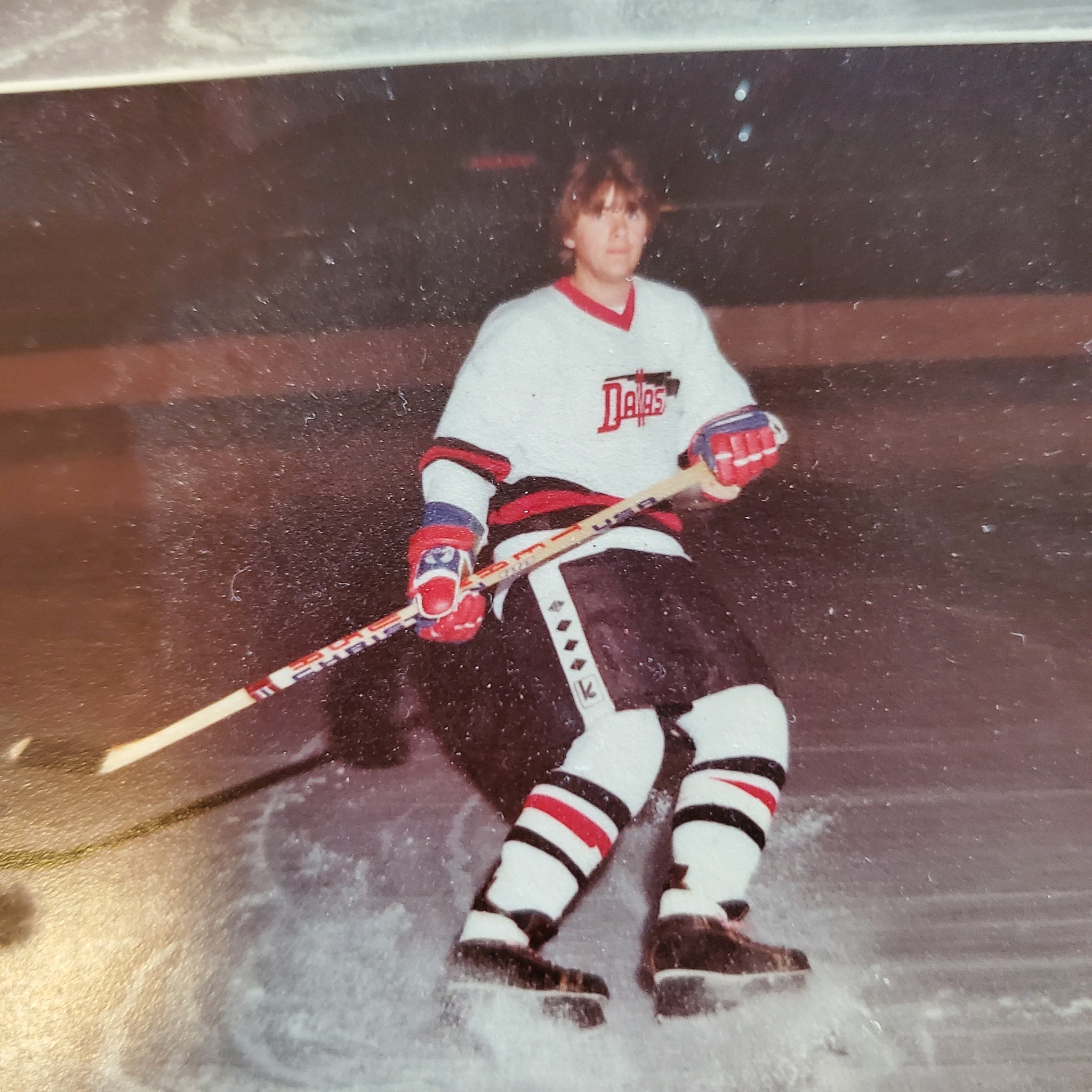 Vintage hockey gear from the 1980s