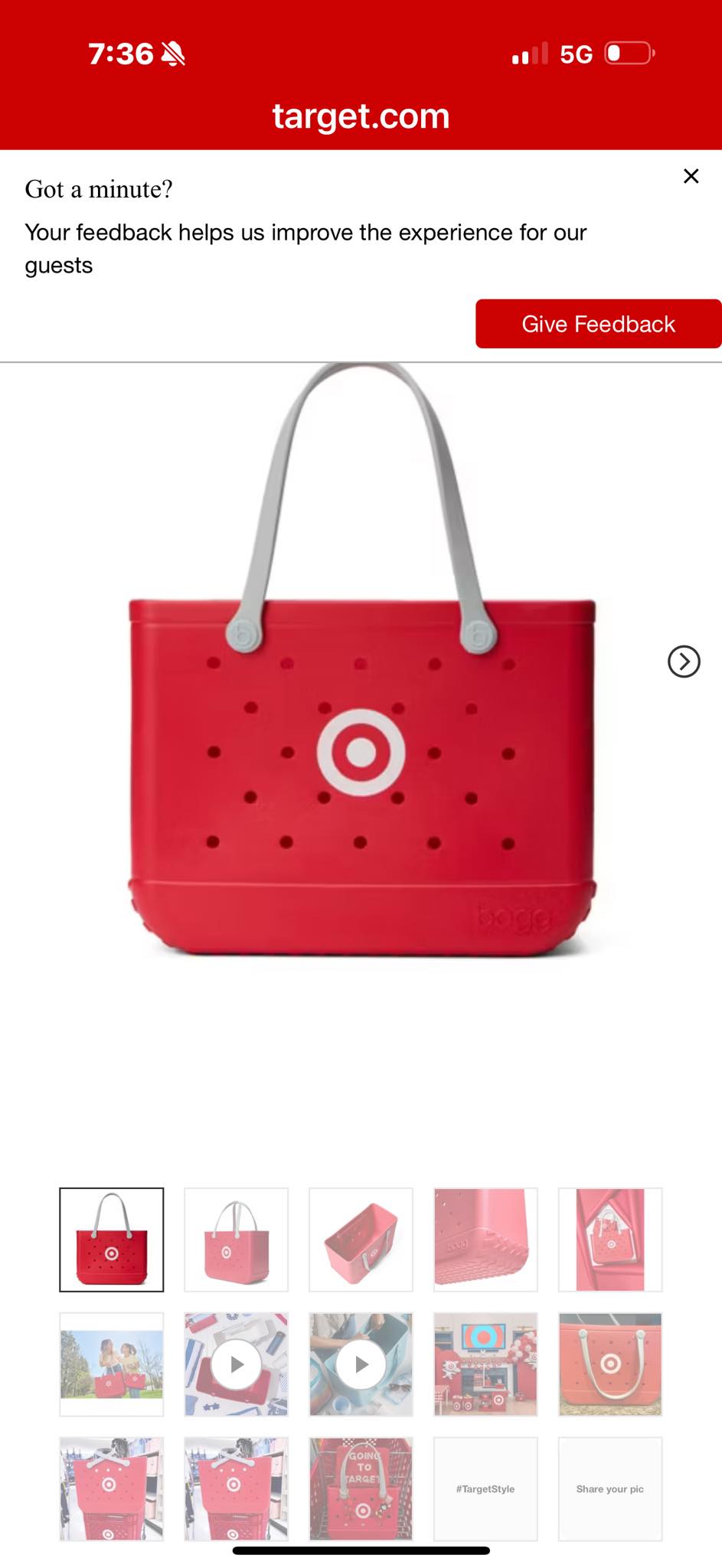 Target bags available for shipping on target.com