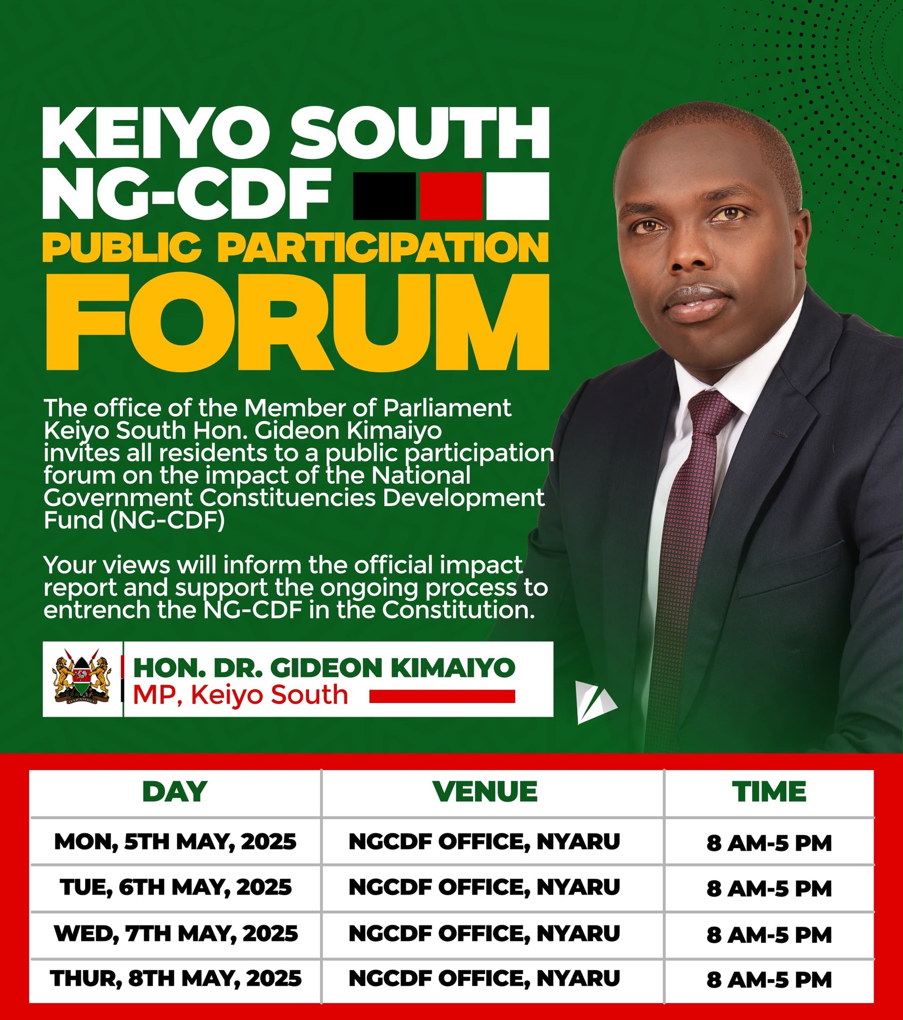 KEIYO SOUTH FORUM,MP 2027 GIDEON KIMAIYO(SONKO) GOVERNOR 2032 MUNGU ...