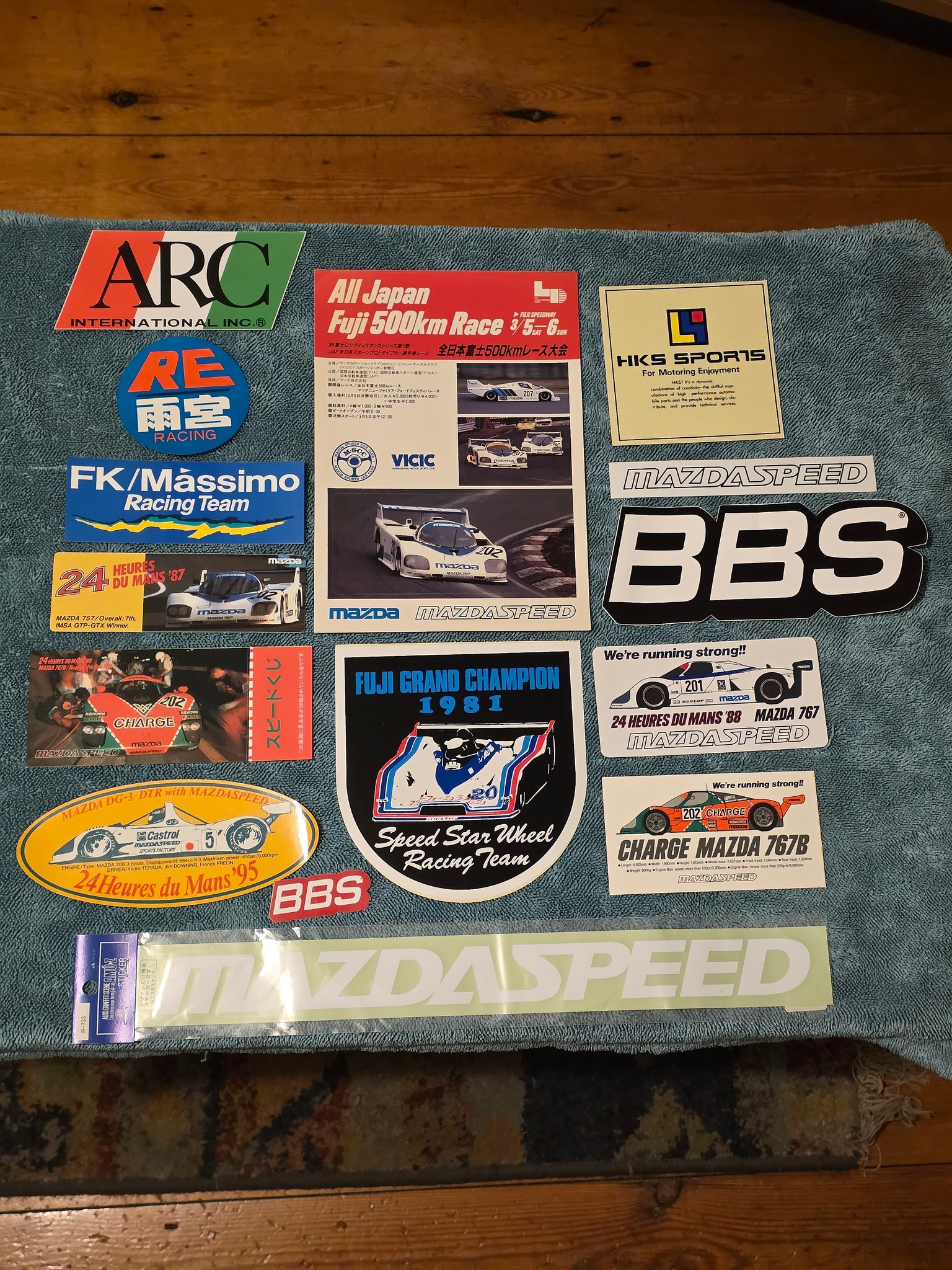 Value of vintage Mazda racing decals from 80s-90s