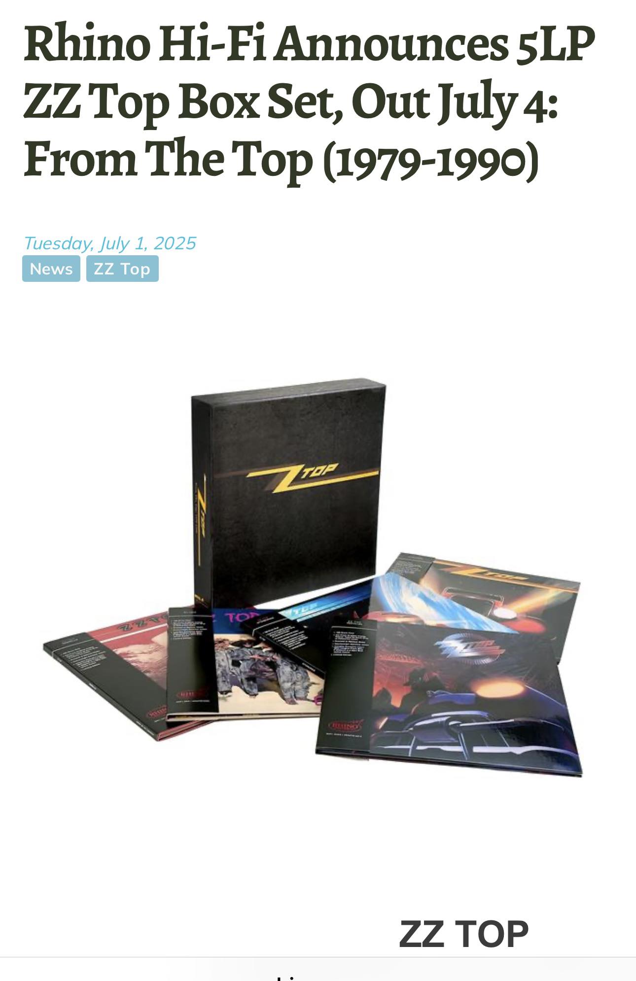 ZZ Top's Tejas shines with Rhino's 2024 high fidelity remaster
