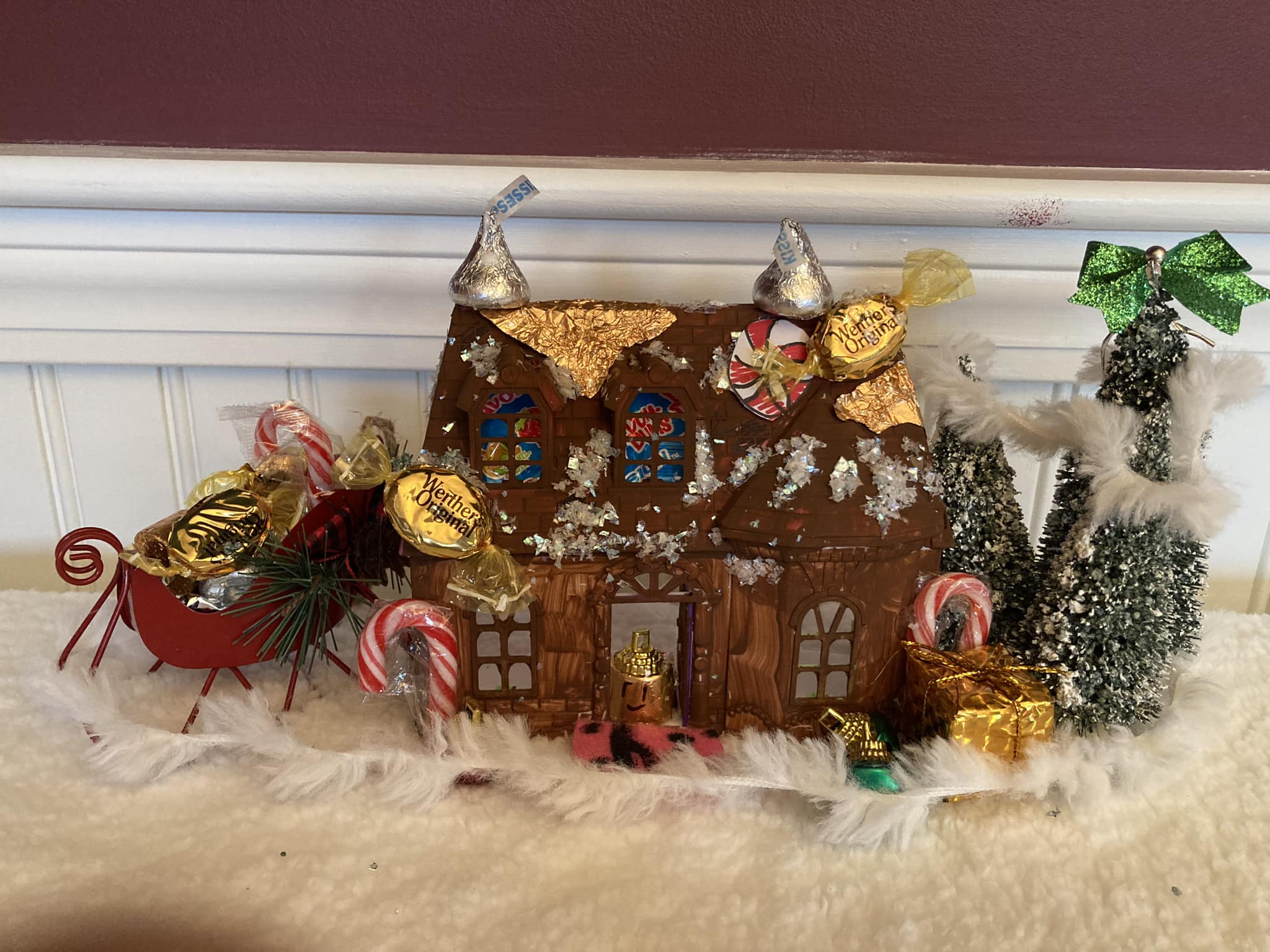 Illuminated Gingerbread Lodge Clay Dough Centerpiece - 11.5" Tall With Timer, Holiday Decor