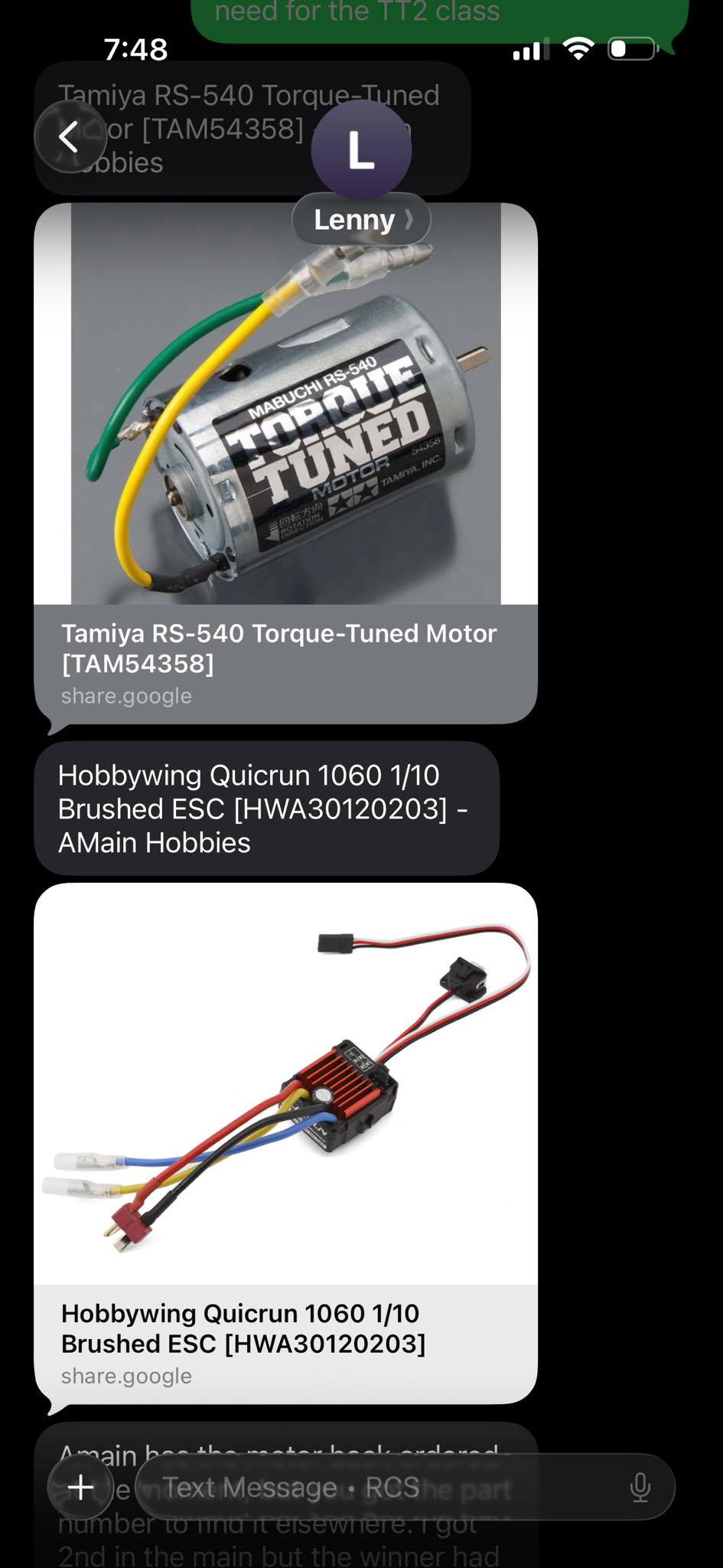 What gearing for Tamiya TT-02 with RS-540 Torque-Tuned Motor on