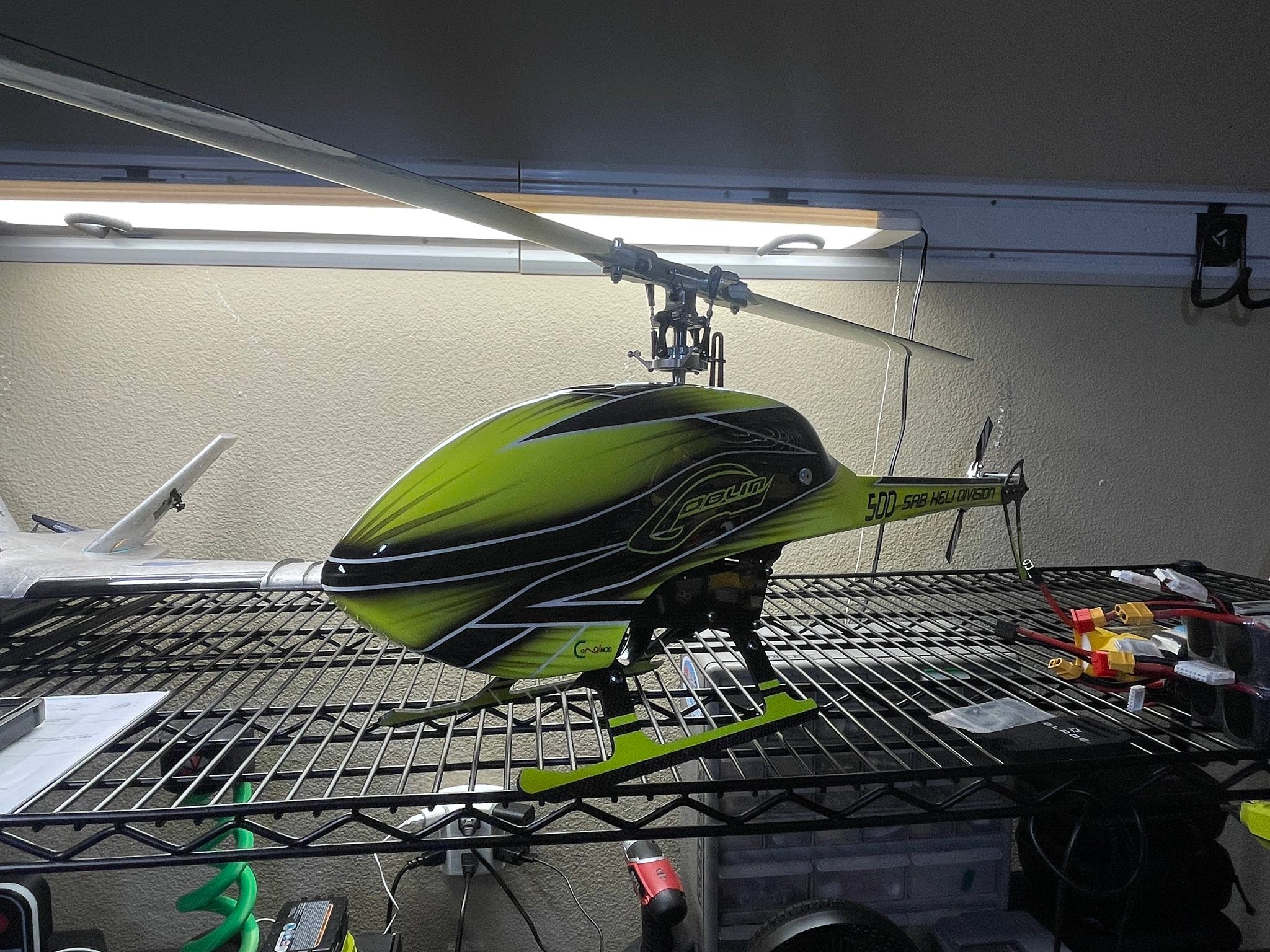 Meticulously maintained Sab Goblin 570 helicopter for sale