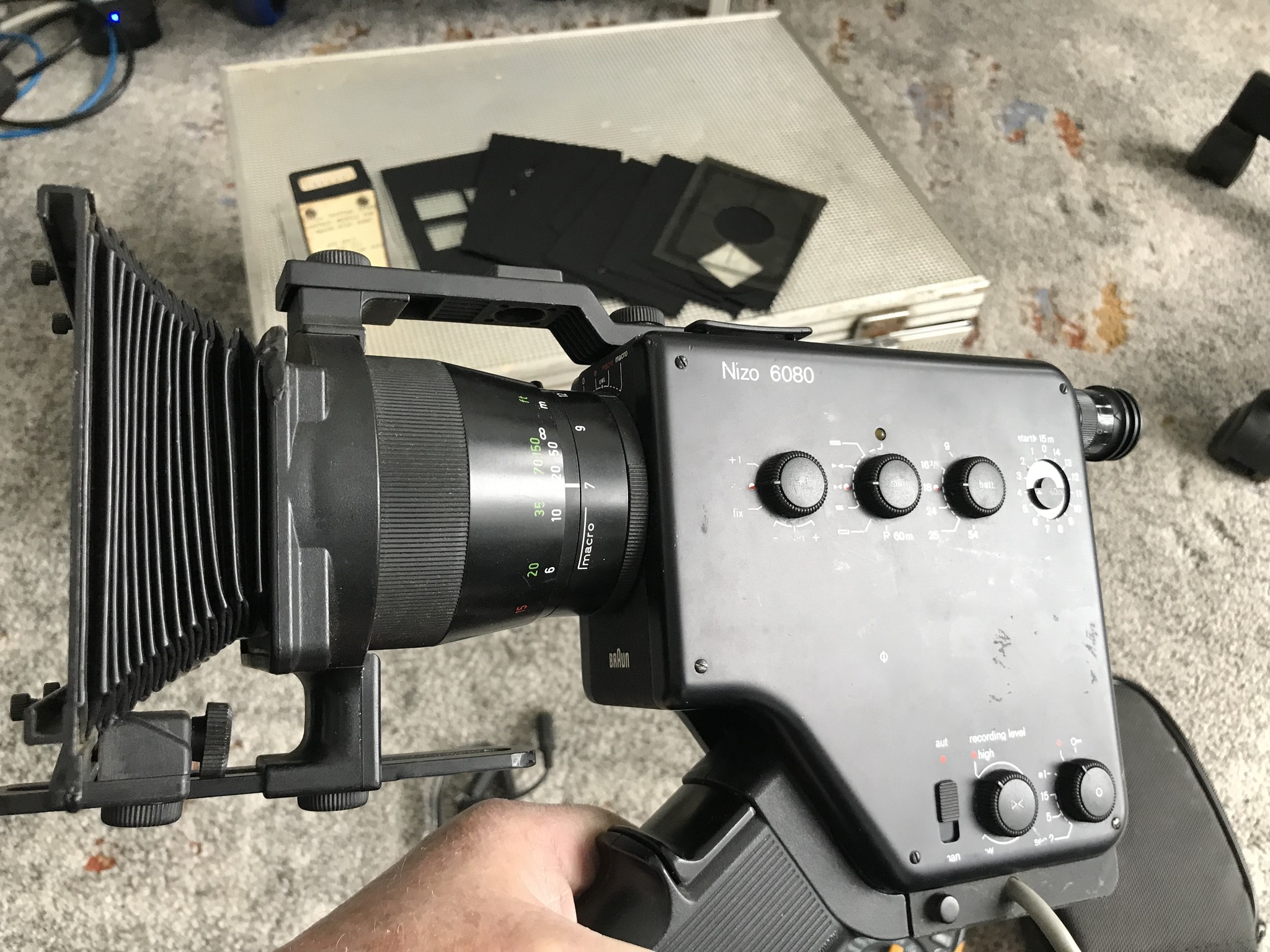 Nizo 6080 super 8 Camera and accessories including a very rare