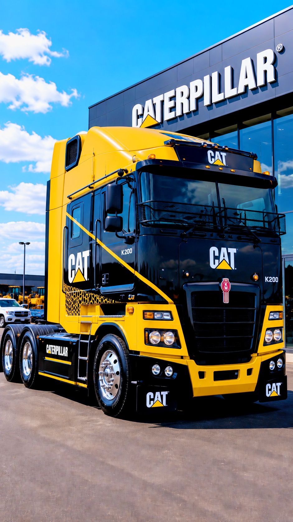 Kenworth K200 heavy truck (cab-over-engine) with a special livery