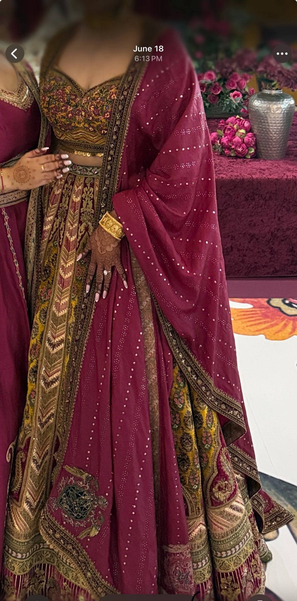 chinese dress ladies FS100 | Phulkari Suit | Raw Silk | Chanon Dupatta | Jaggo Suit | Couple  Dress | Party Wear | Wedding | Handwork Suit main image 0