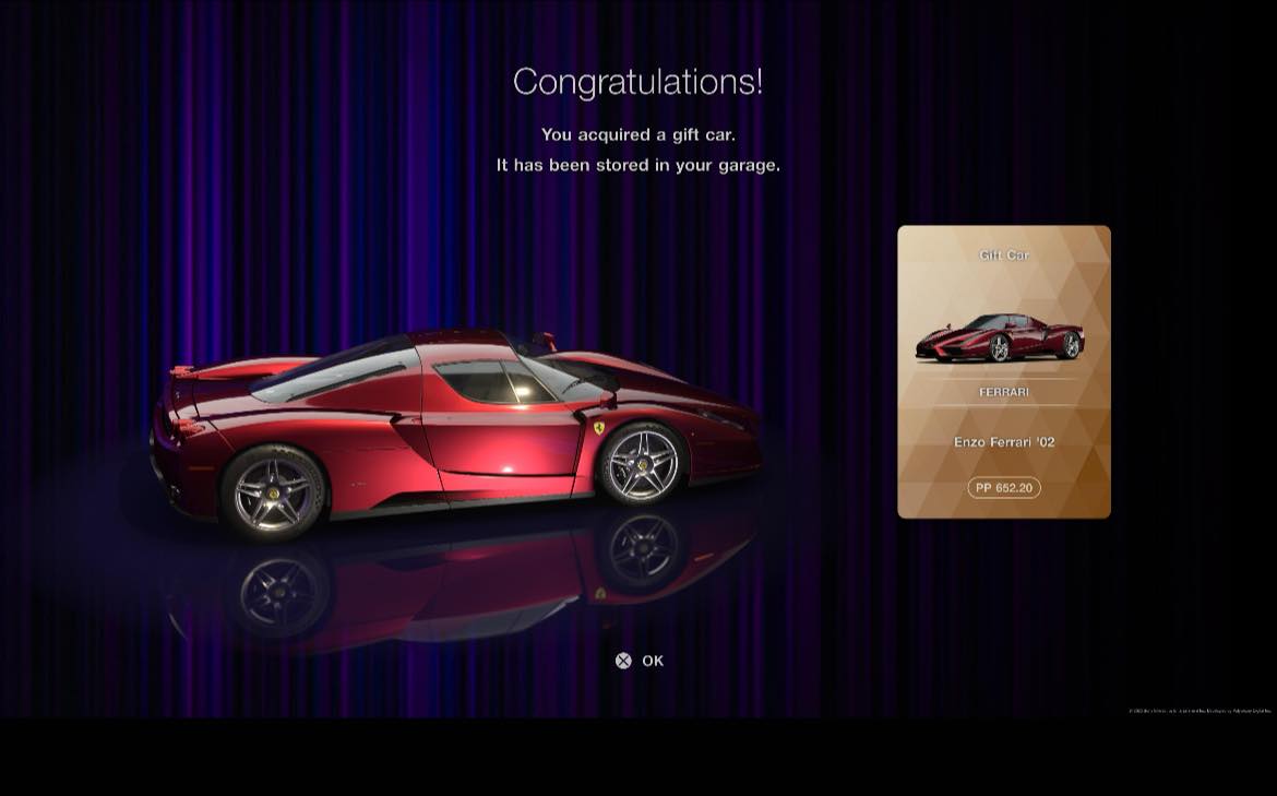 Got a Ferrari invite from a 6 star ticket in Gran Turismo 7