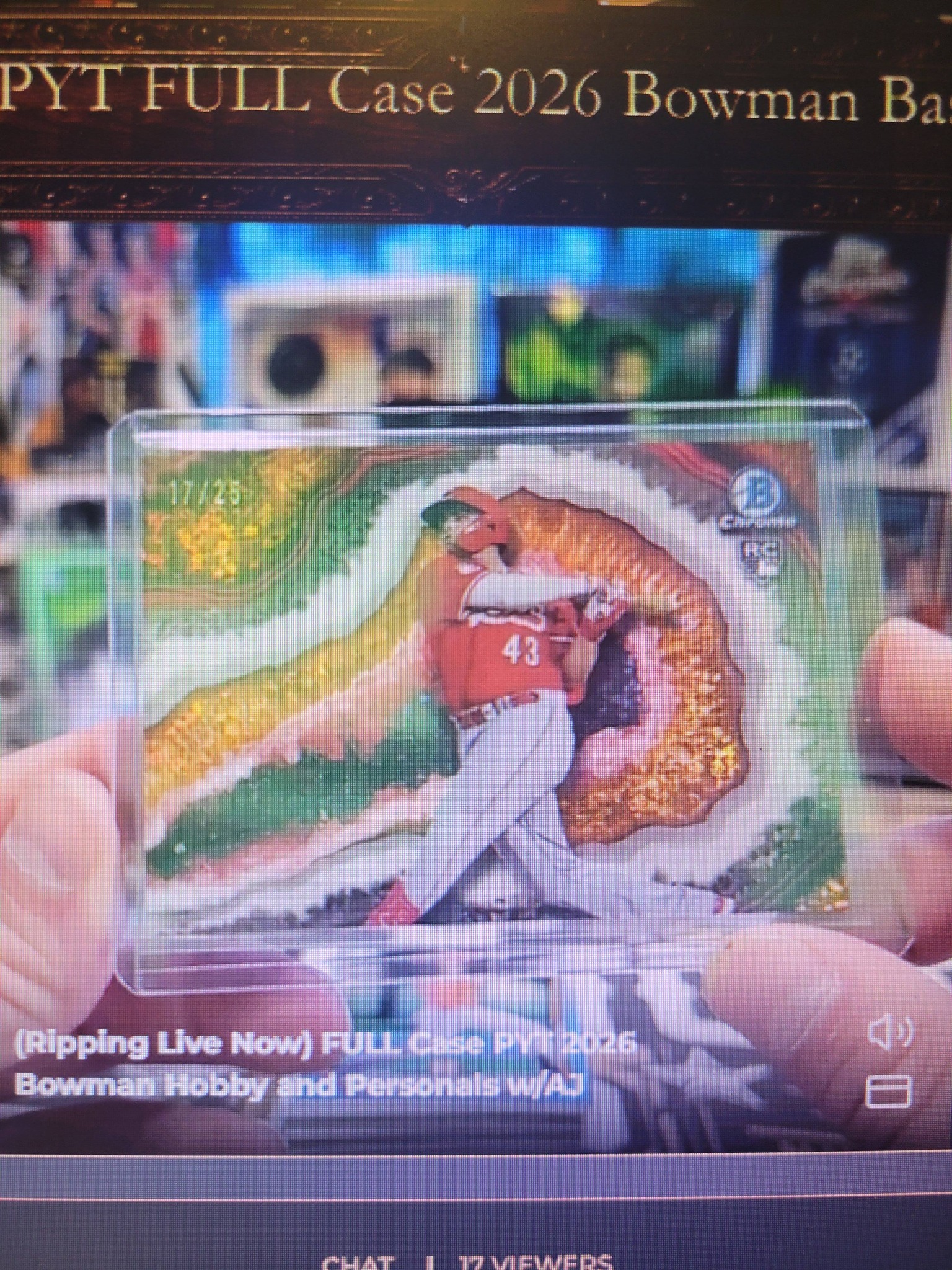 Sal Stewart crystallized sports card
