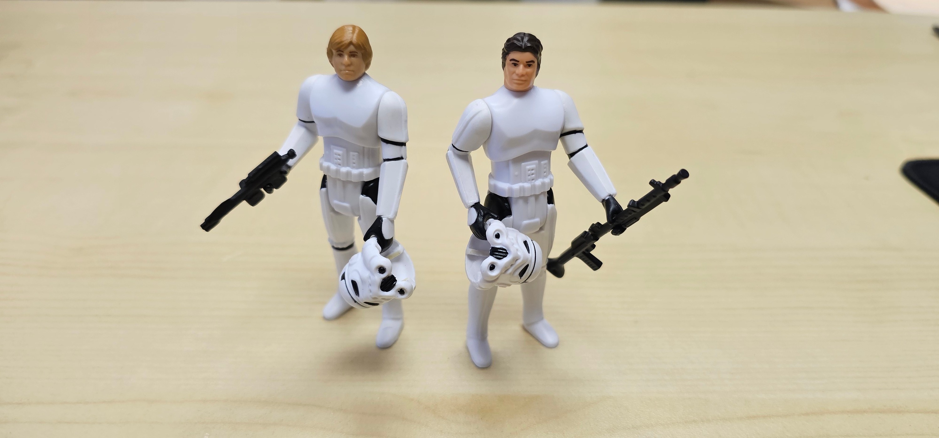 Custom Stormtrooper Luke figure inspired by retro Han