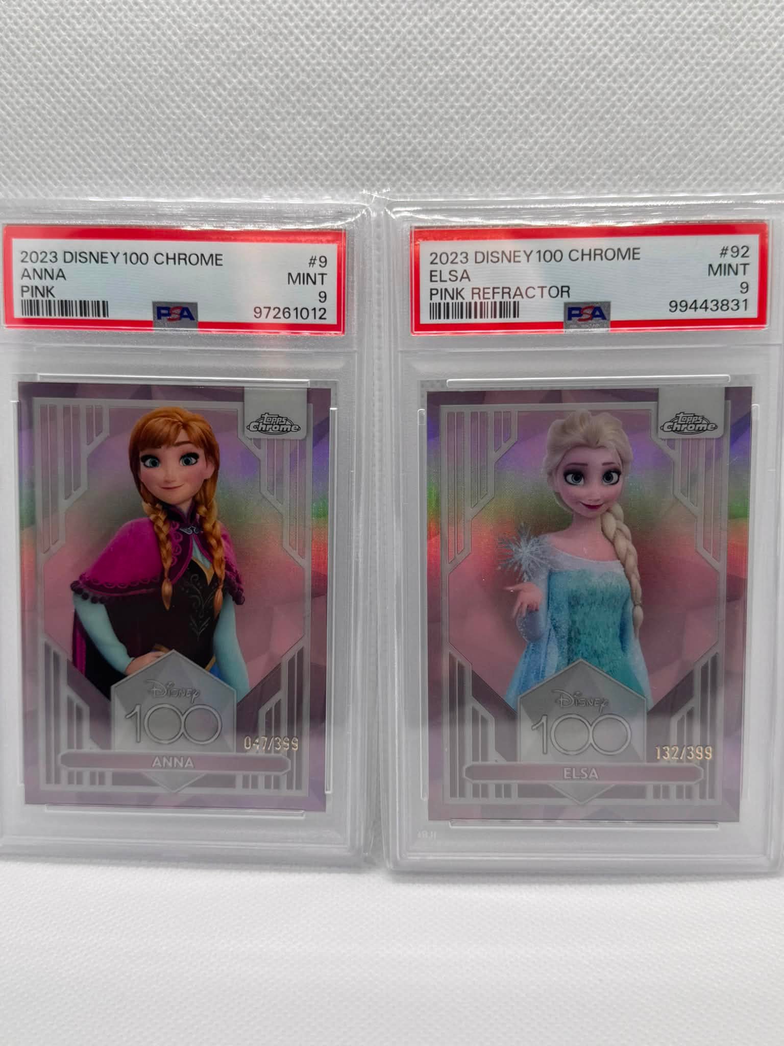 Disney Topps Chrome 2025 pink refractor collection for sale