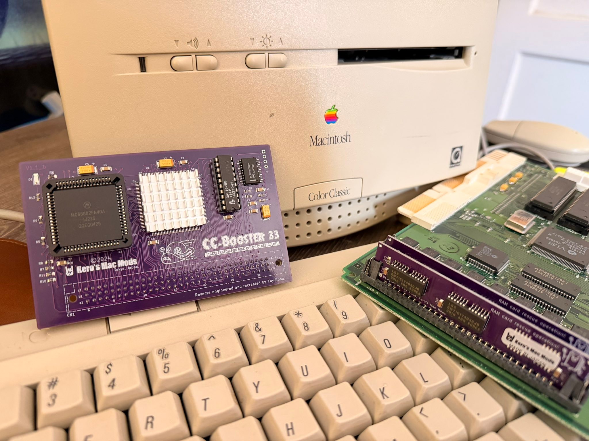 Upgraded Macintosh Color Classic Mystic with Retrobright and