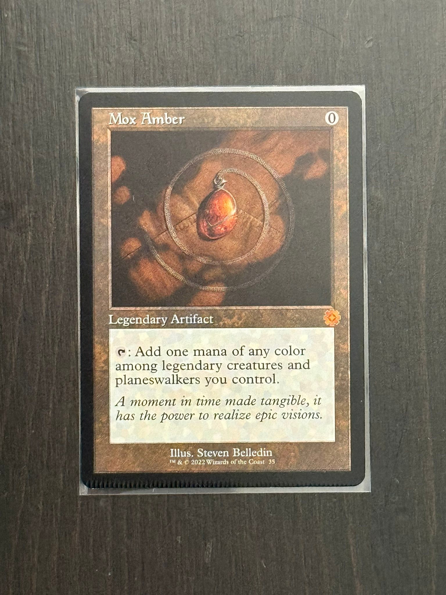 Mox amber with crimped bottom