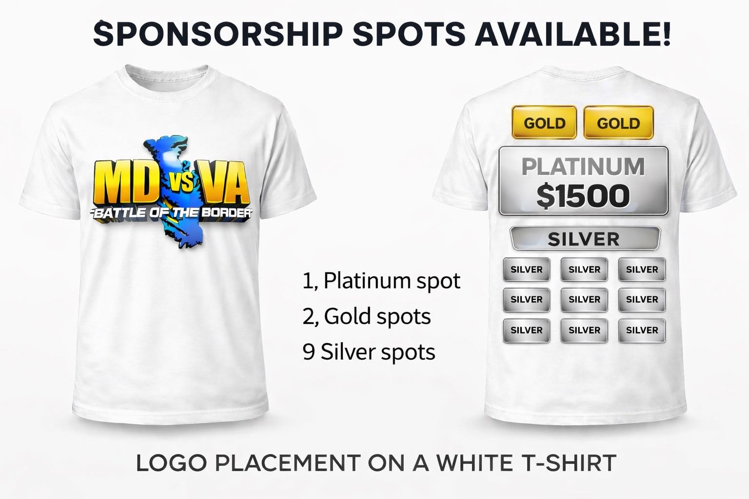 Sponsorship spots available for battle of the border t shirt 
