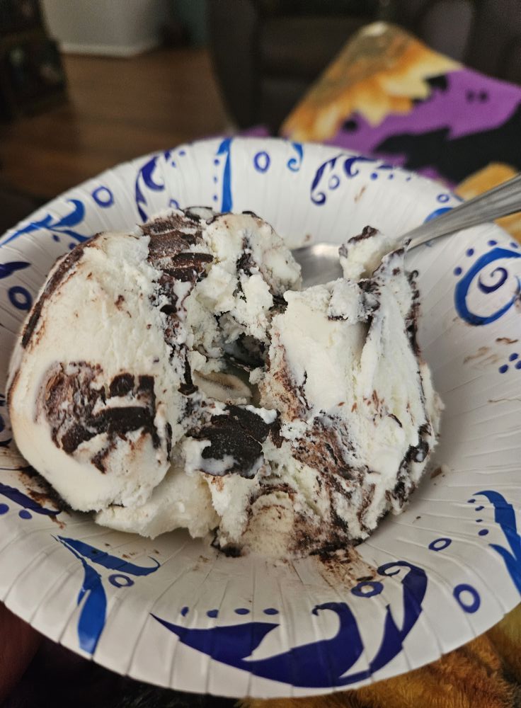 Celebrating with Alaska triple berry ice cream at Moose Crossing