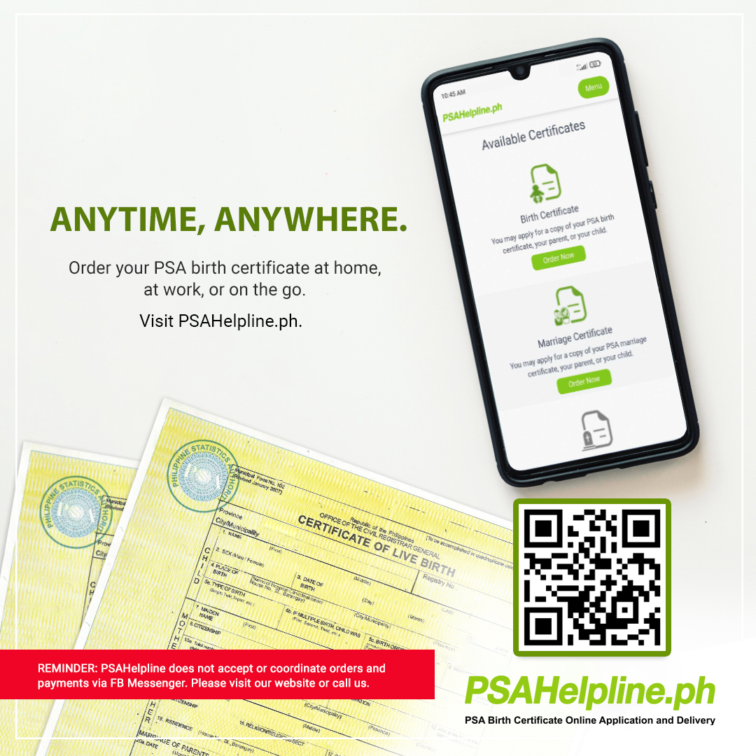 PSAHelpline.ph: - PSA Certificates With QR Codes Gaano ka-convenient ...
