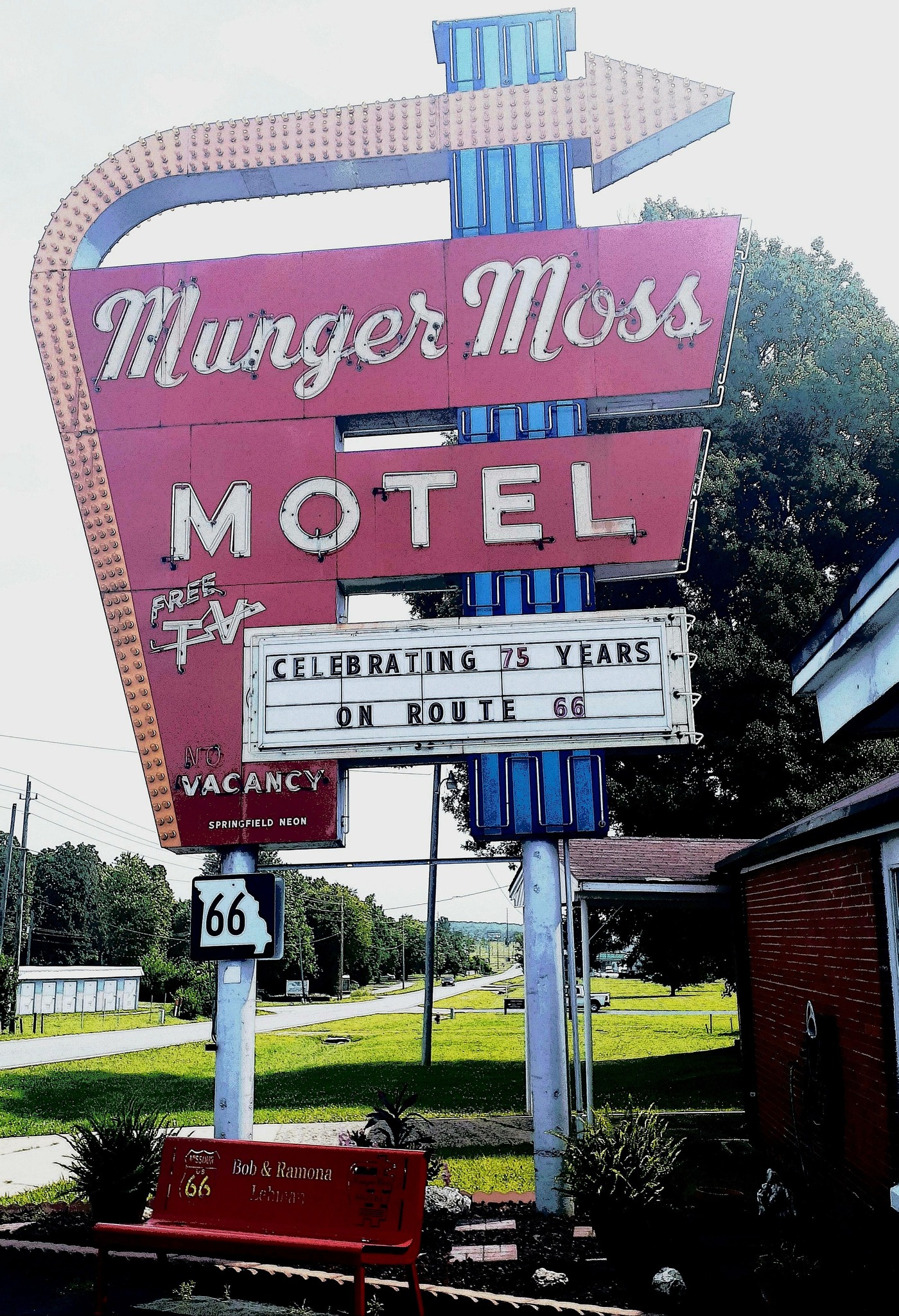 Keychain from 2016 from our stay at the Munger Moss Motel.