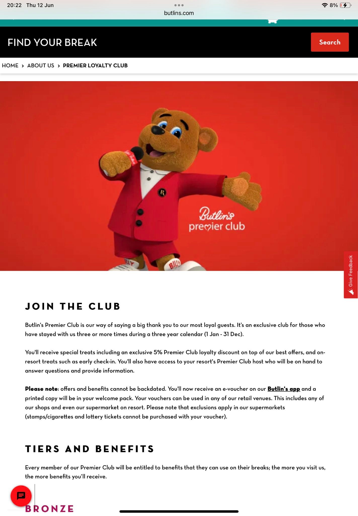 Butlins Skegness Resort | Details of the Butlin’s premier club from the ...