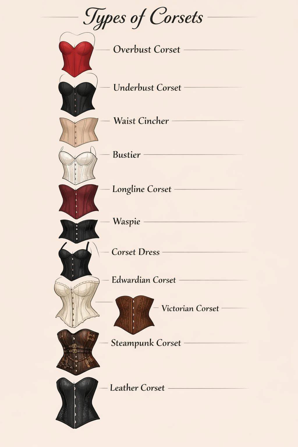Know your Corsets By their Name. Photo