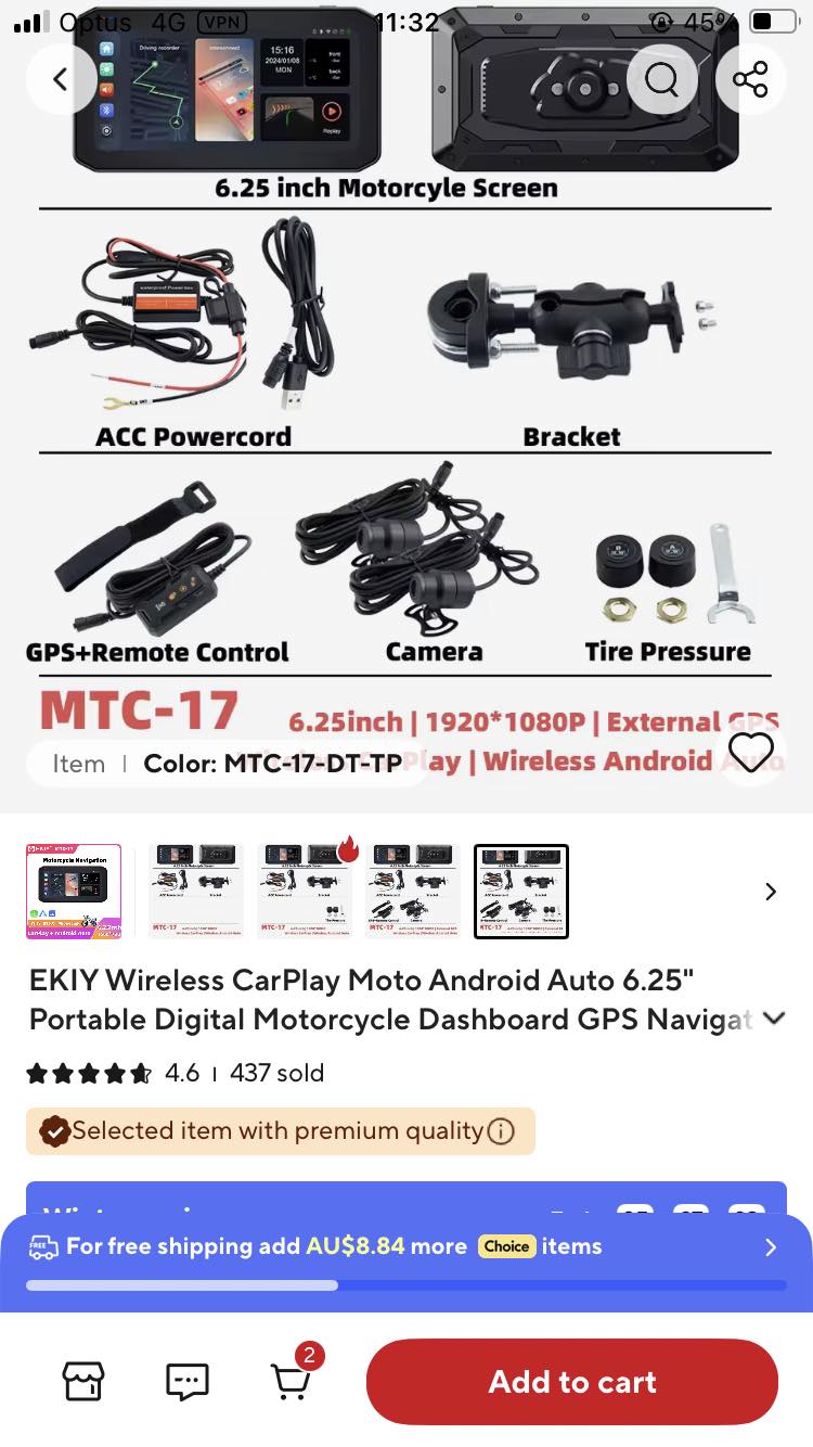 EKIY M21 motorcycle navigation display review