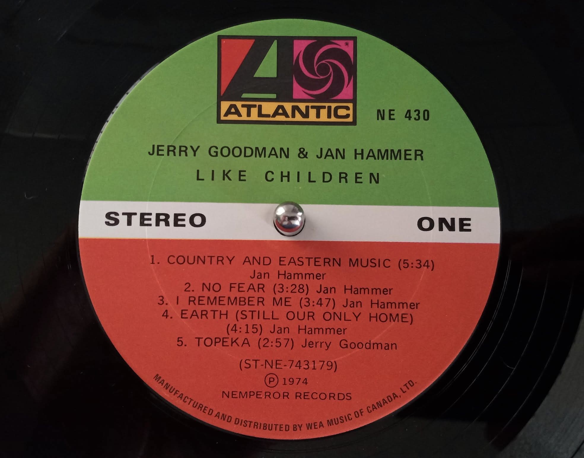 Jerry Goodman and Jan Hammer's Like Children album