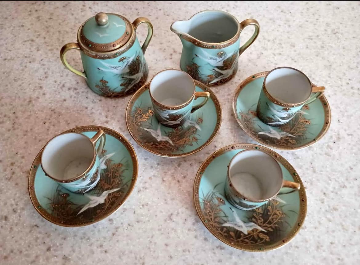 Vintage porcelain tea set found on eBay