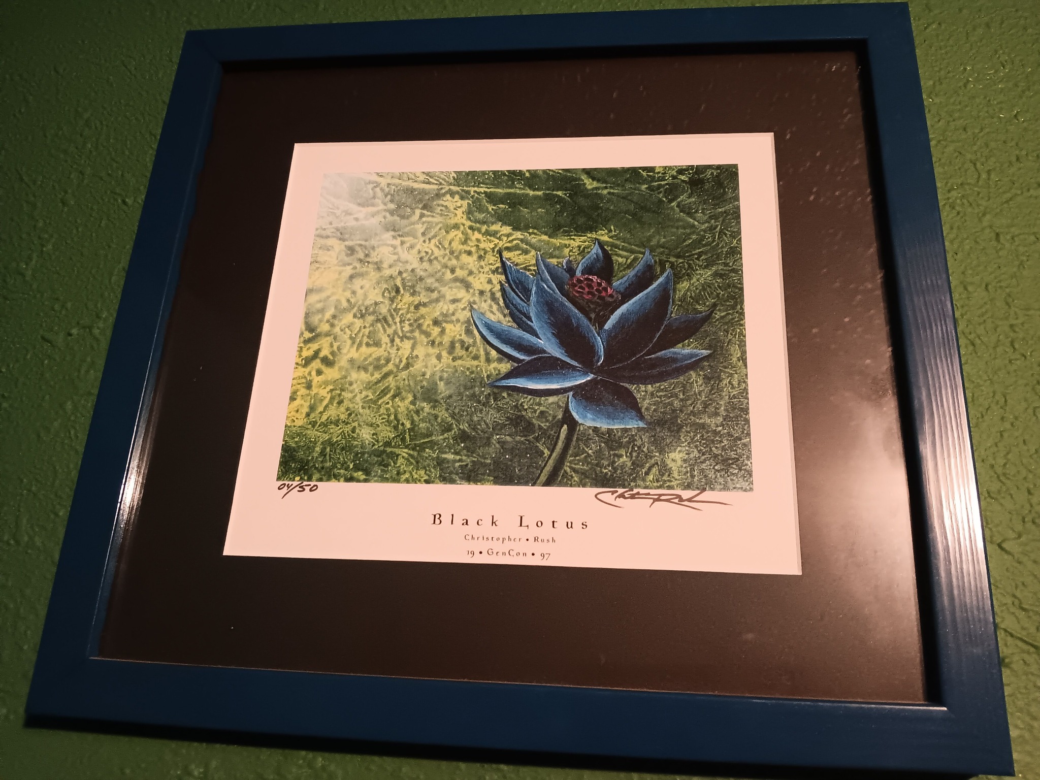 What is the value of signed Christopher Rush playmats from GP Hong