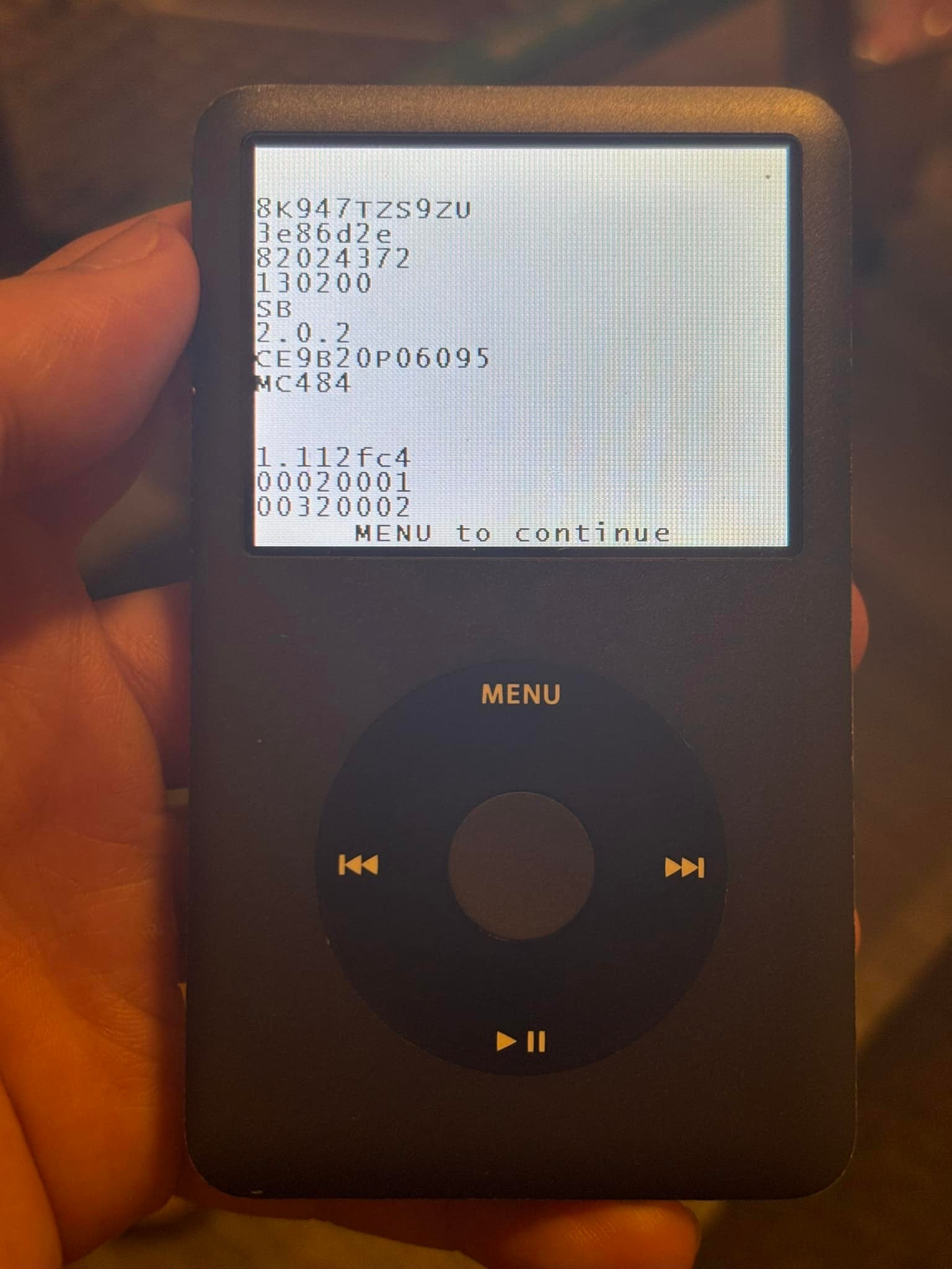 7th gen 160gb with unique model number mc484