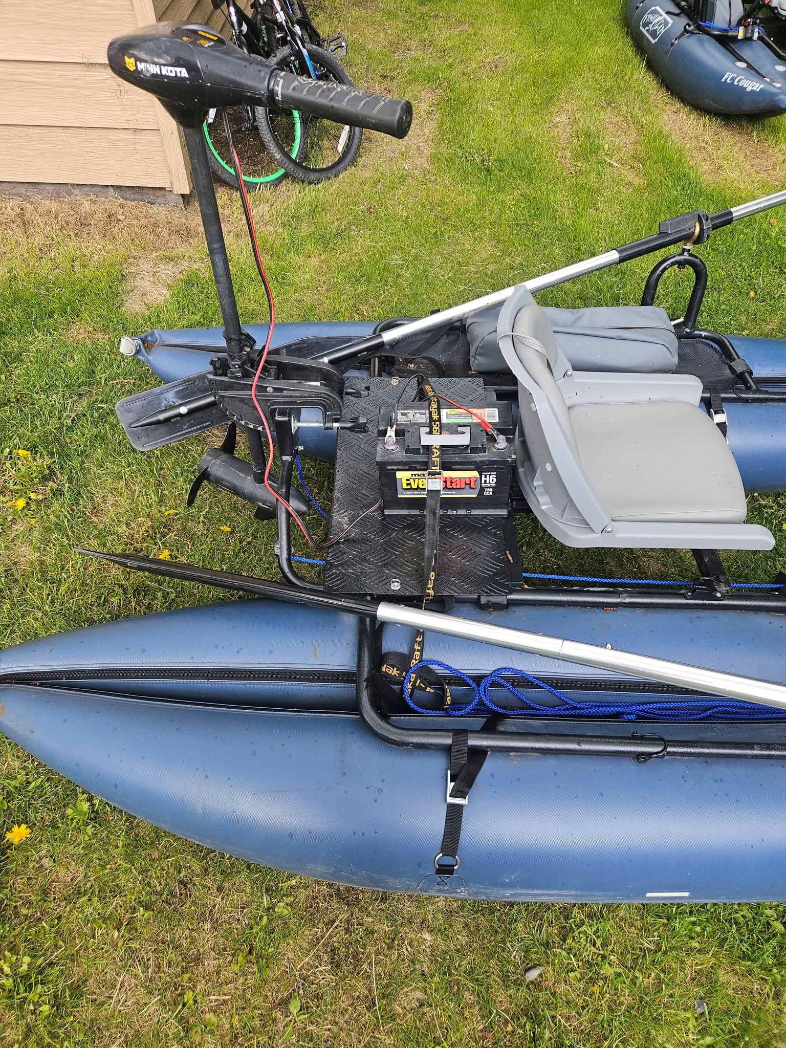 fish cat cougar accessories H.O.E. DUAL CONSOLE MOUNT SYSTEM Eagle Claw Cat Claw Ready Rig  pre Inflatable pontoon boat with all