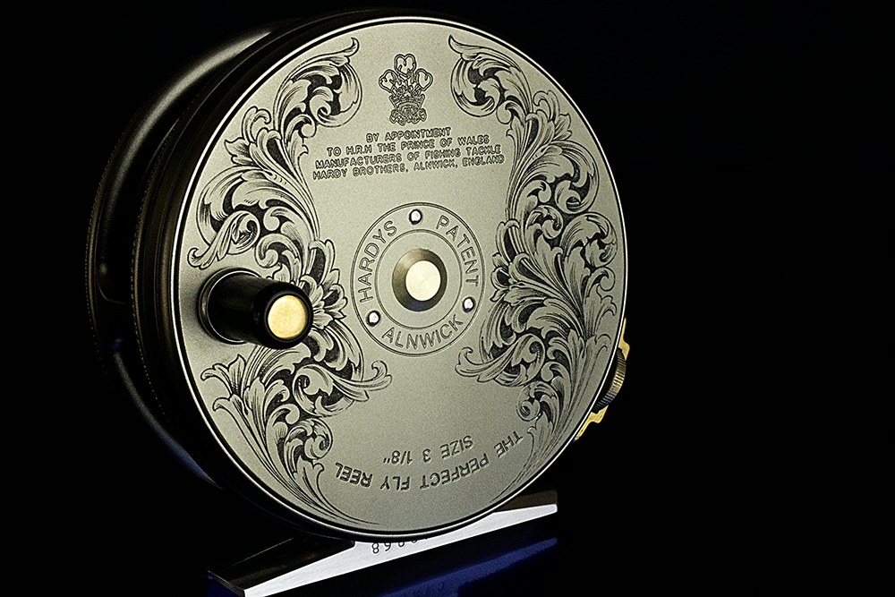 celtic engraved fly reel Hatch Custom Camo Iconic Large Arbor 7 Plus high capacity My first engraved fly reel.
