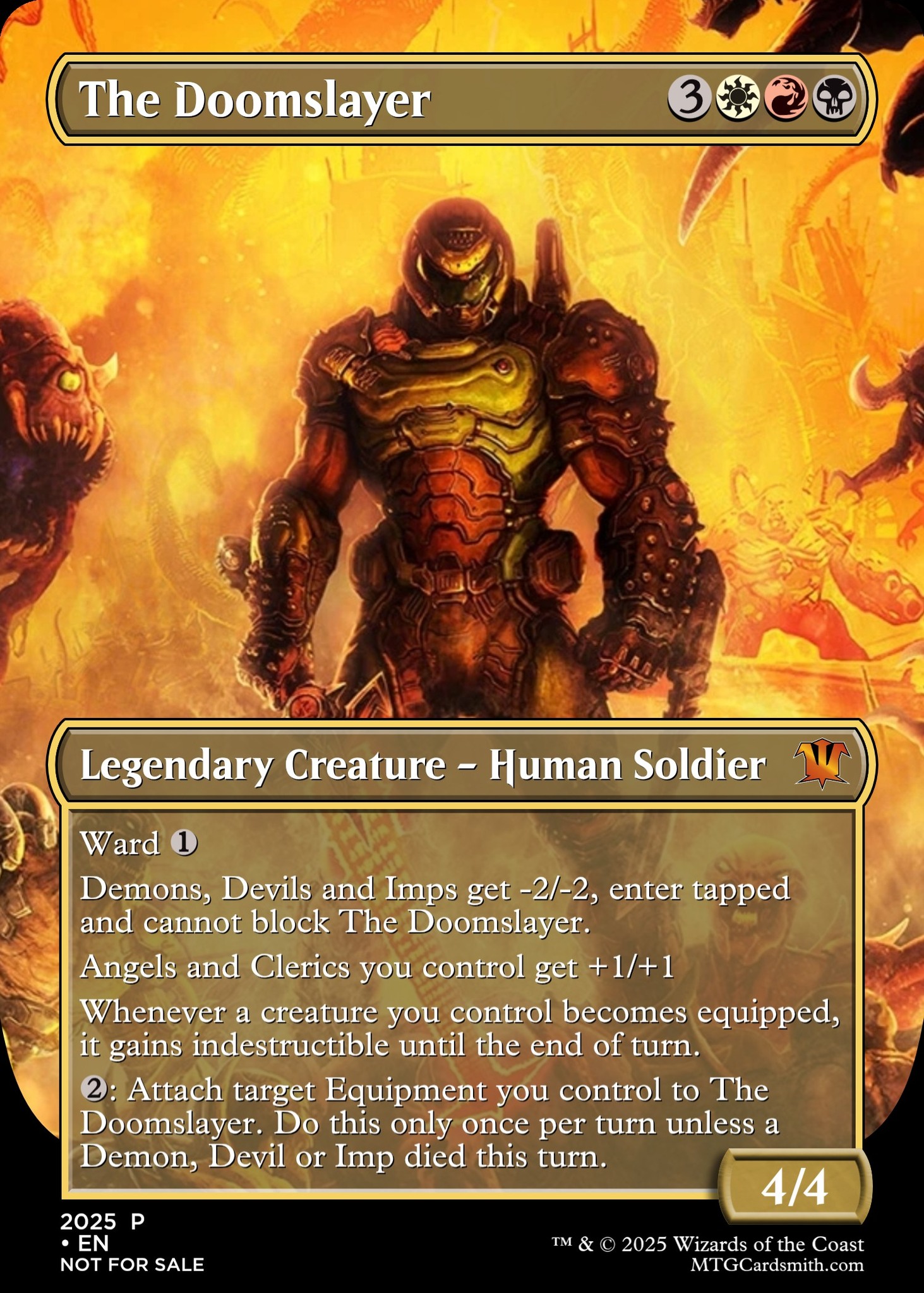 doom slayer mtg card Ultra Pro Sleeves The Dark Ages 105ct APEX Deck Protector Sleeves create two 3/3 colorless Robot Villain artifact creature tokens named Doombot After seeing the Doom MTG