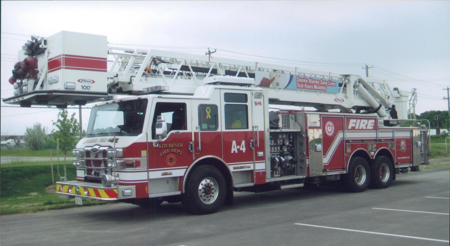 Kitchener, ON aerial fire truck