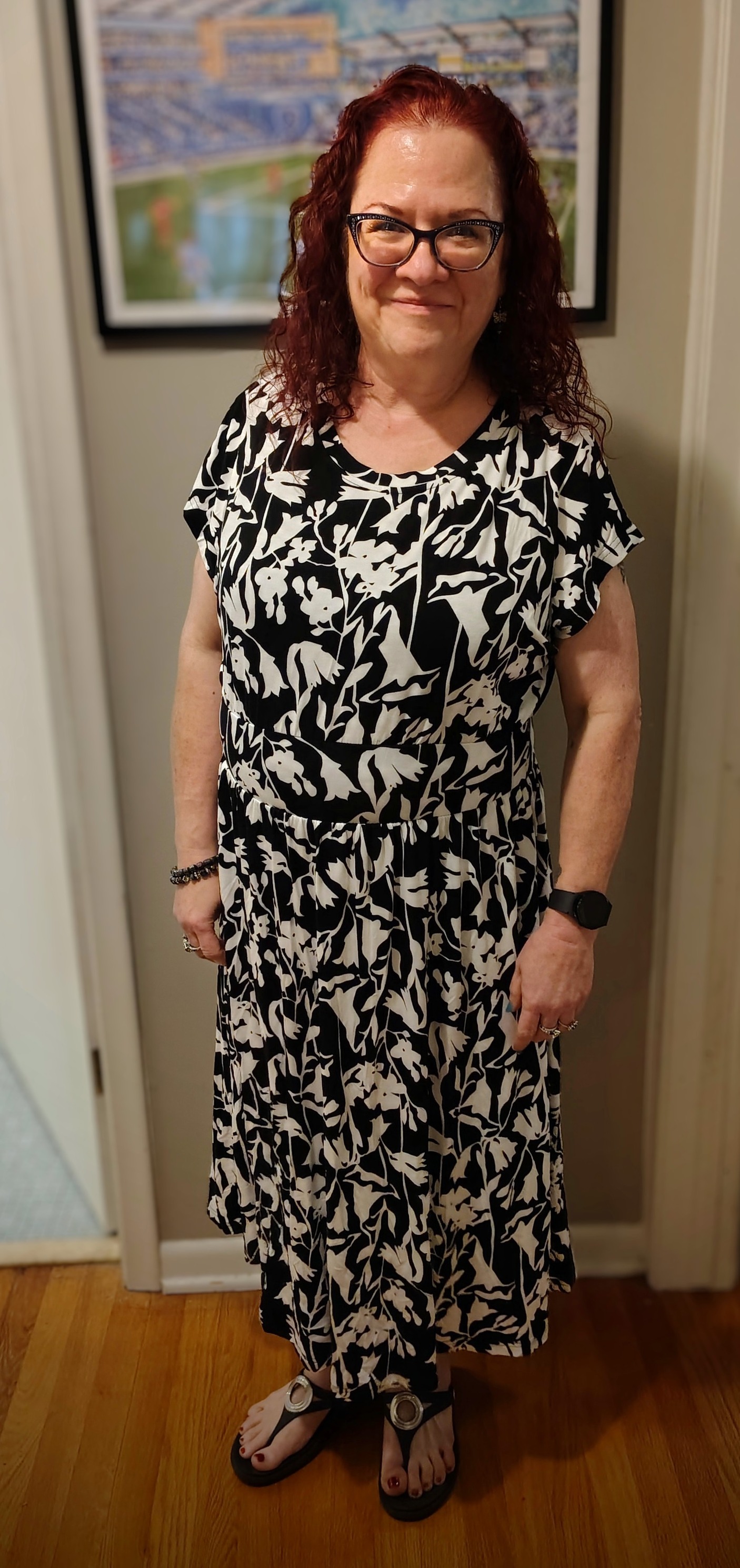 aldi black and white dress Comfy floral from Ciel Maxi Dress
