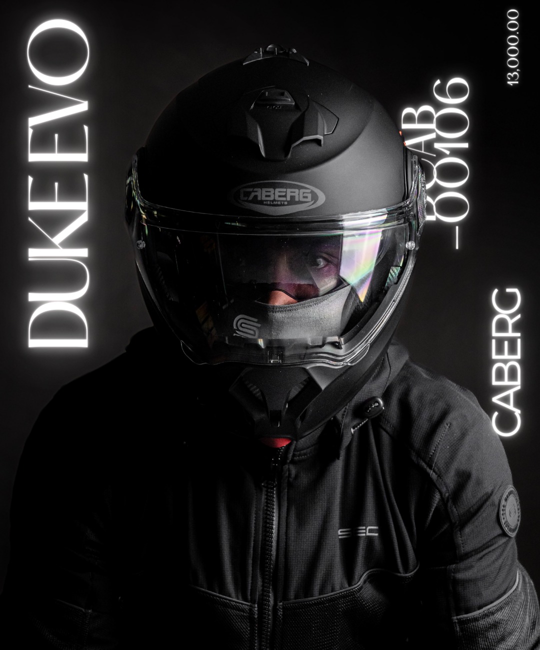 duke legacy motorcycle helmet GMAX OF-87 Matte Black/Green / Large Cabergs Double Visor Tech gives a clear anti MATRIX DUKE CAFE RACER STYLE
